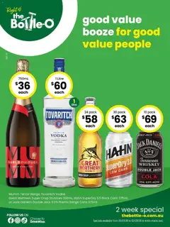 Preview of The Bottle-O - Good Value Booze, For Good Value People. 20/07 - valid from 20/07/2026