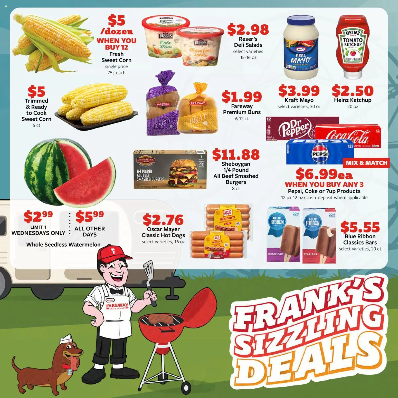 Fareway Weekly Ad - valid from 08/24/2026 | Page: 11 | Products: Corn, Pepper, Tomato, Hot Dogs