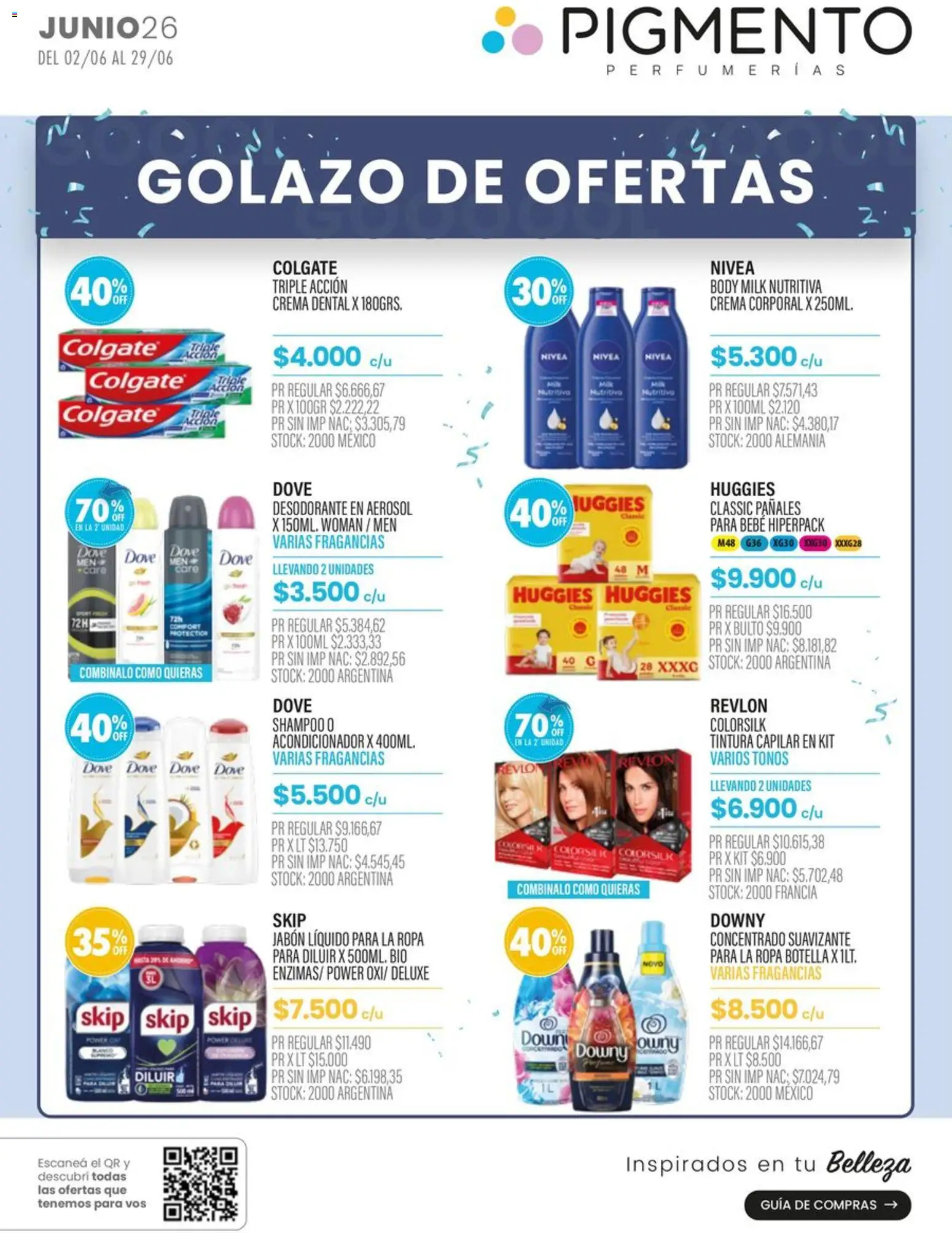 Pigmento - Golazo de ofertas │ válido desde el 02.06.2026 | Página: 1 | Productos: Body, Tintura, Desodorante, Pañales
