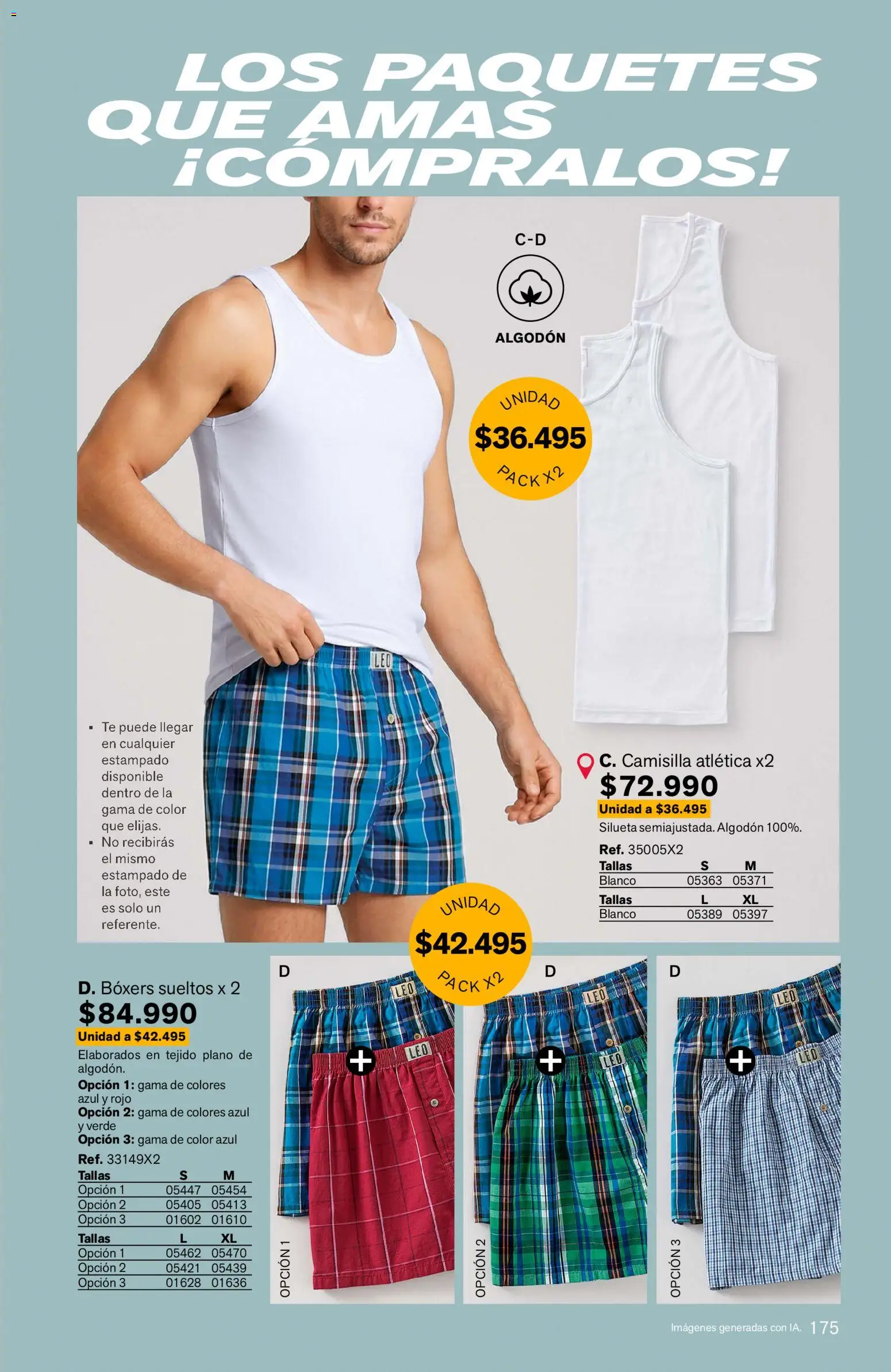 Leonisa revista - valida desde el 11/09/2026 | Página: 175 | Productos: Té, Algodón, Boxers