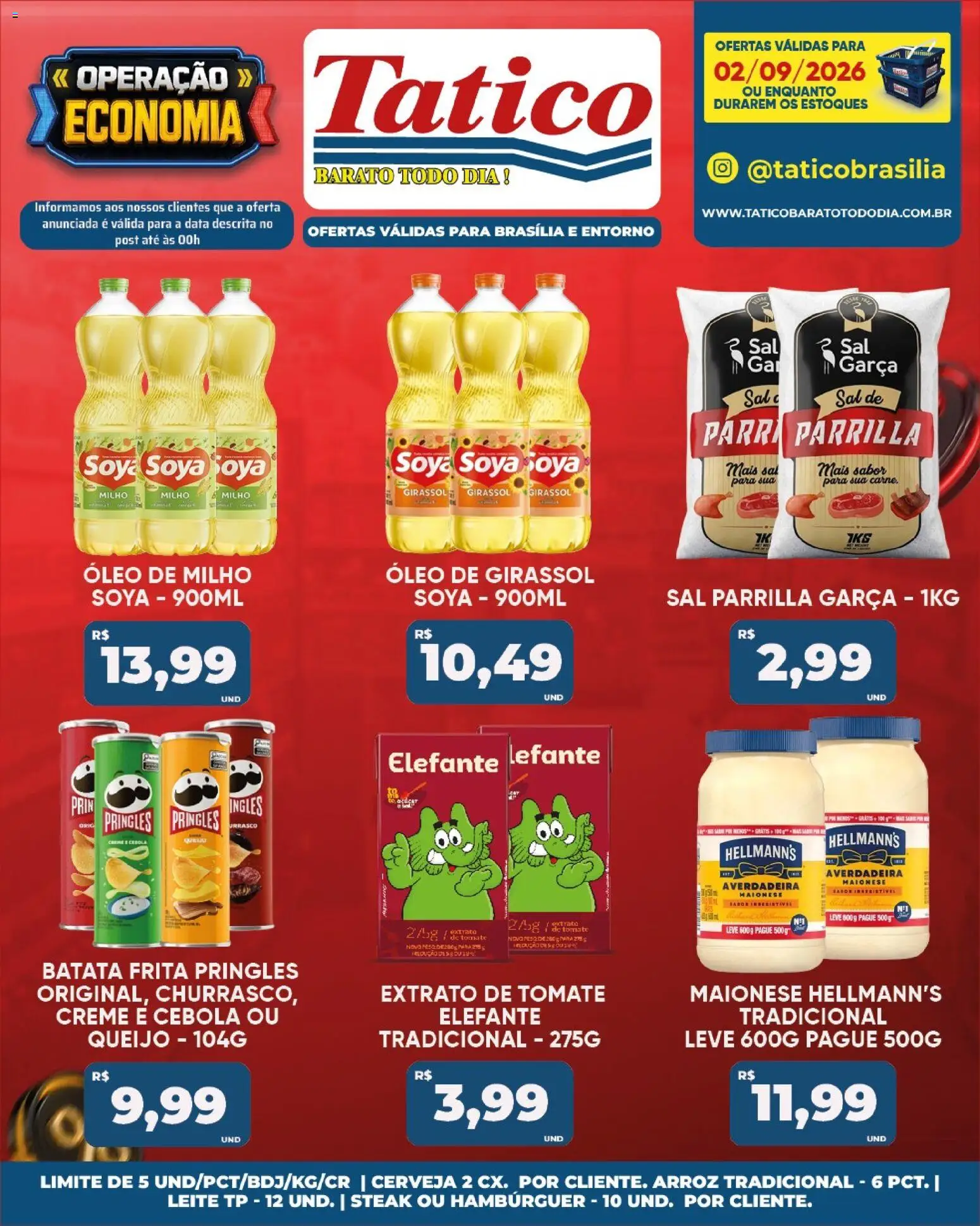 Tatico Folheto - válido de 03/09/2026 | Página: 26 | Produtos: Cebola, Steak, Óleo de girassol, Milho