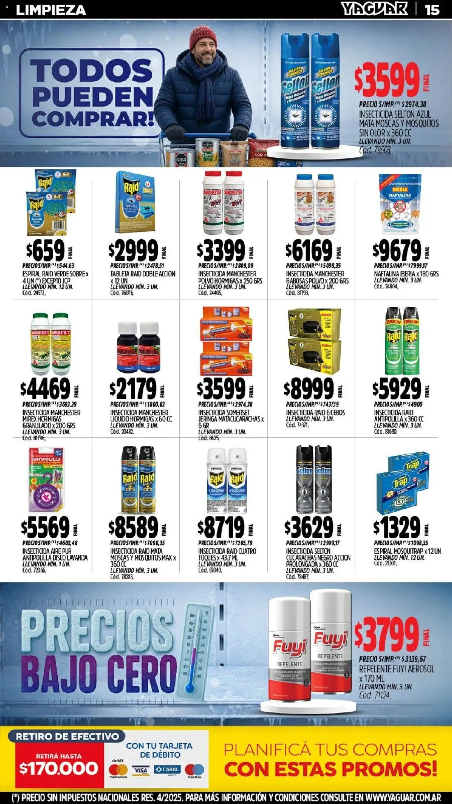 Yaguar - Oferta Semanal Trelew │ válido desde el 27/07/2026 | Página: 18 | Productos: Mata moscas, Tableta, Disco, Polvo