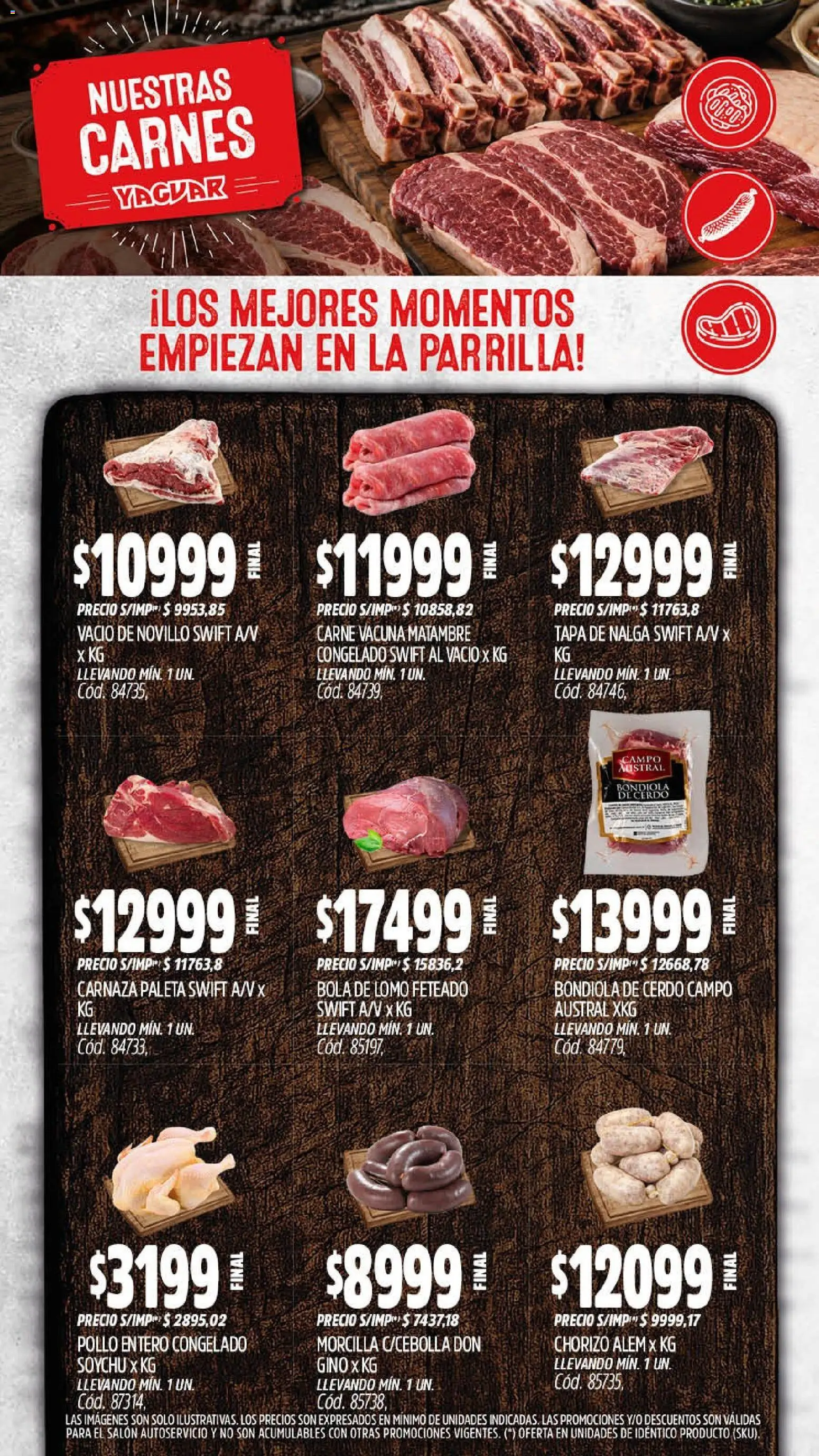 Yaguar - Oferta Semanal Córdoba │ válido desde el 07/09/2026 | Página: 7 | Productos: Pollo entero, Paleta, Morcilla, Cerdo