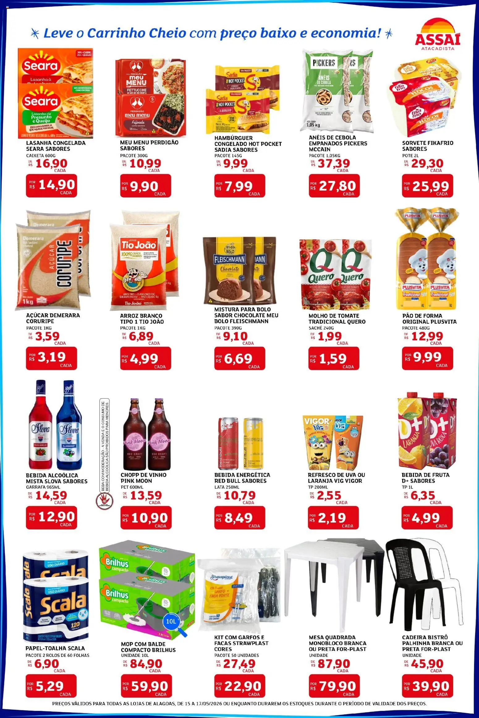 Assaí Atacadista Folheto - válido de 15.05.2026 | Página: 2 | Produtos: Mop, Mesa, Bebida, Bandeja