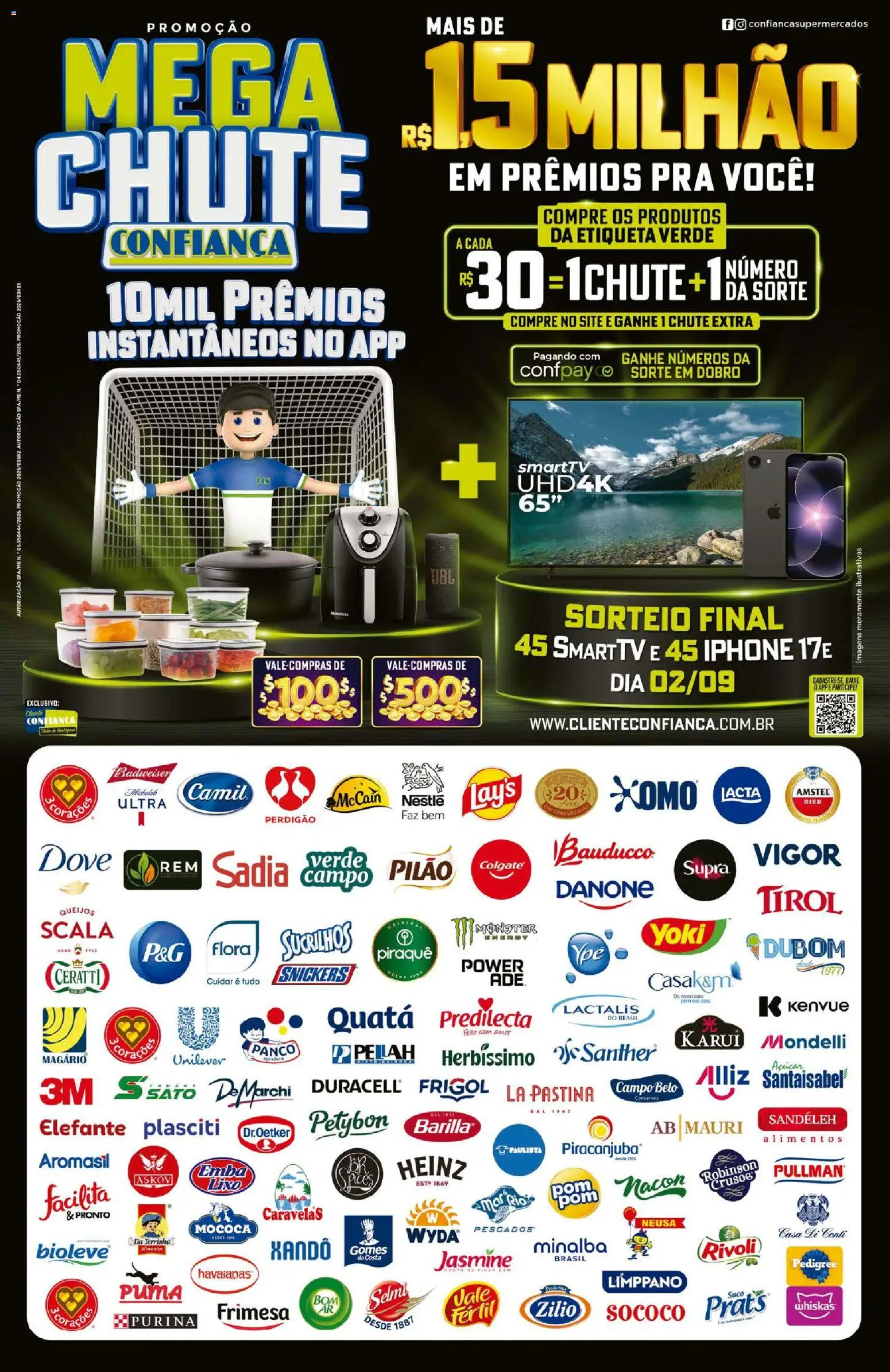 Confiança Folheto - válido de 04/08/2026 | Página: 6 | Produtos: Minalba, Sucrilhos, Monster, Dove