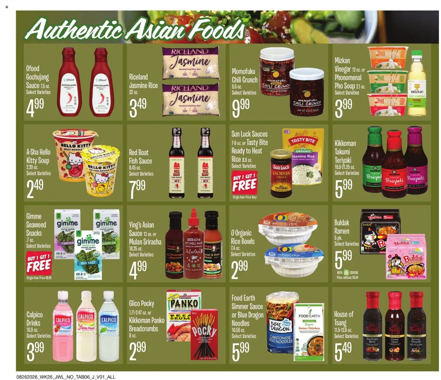 Jewel Osco Ad - valid from 08/26/2026 | Page: 6 | Products: Chicken, Chocolate, Fish, Noodles