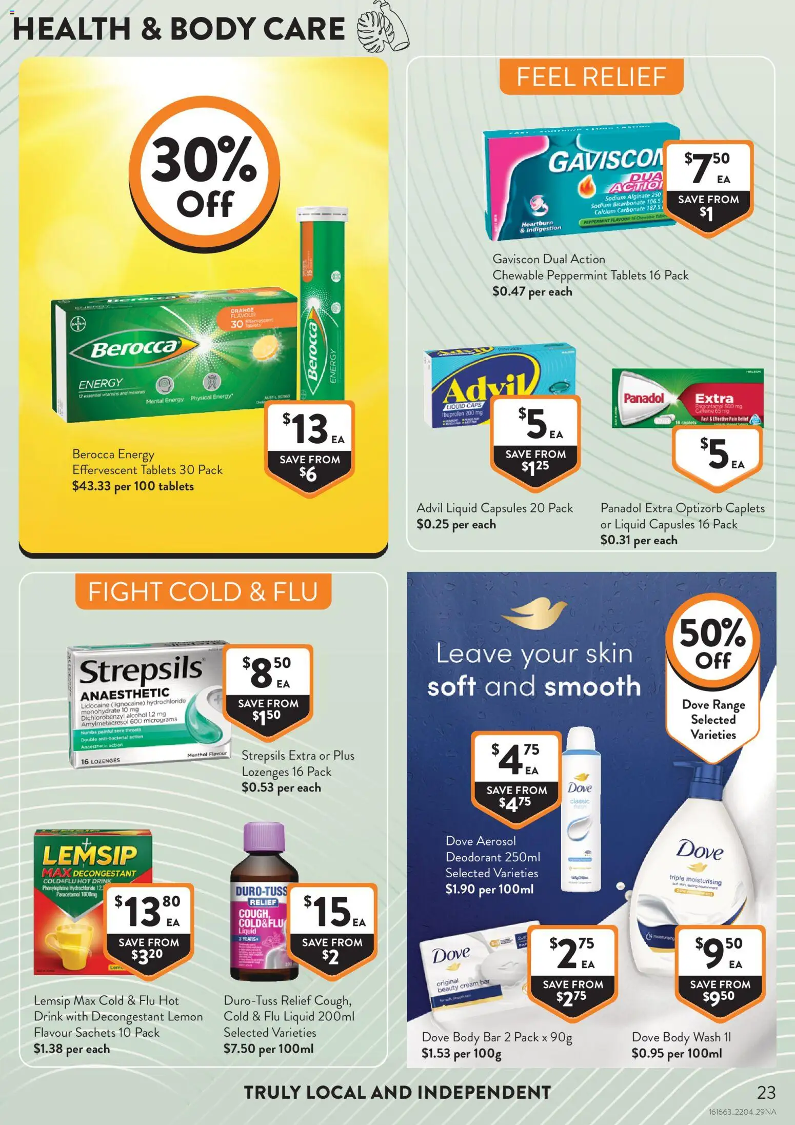 Foodworks catalogue - valid from 22.04.2026 | Page: 23 | Products: Deodorant, Cream, Lemon, Pain relief