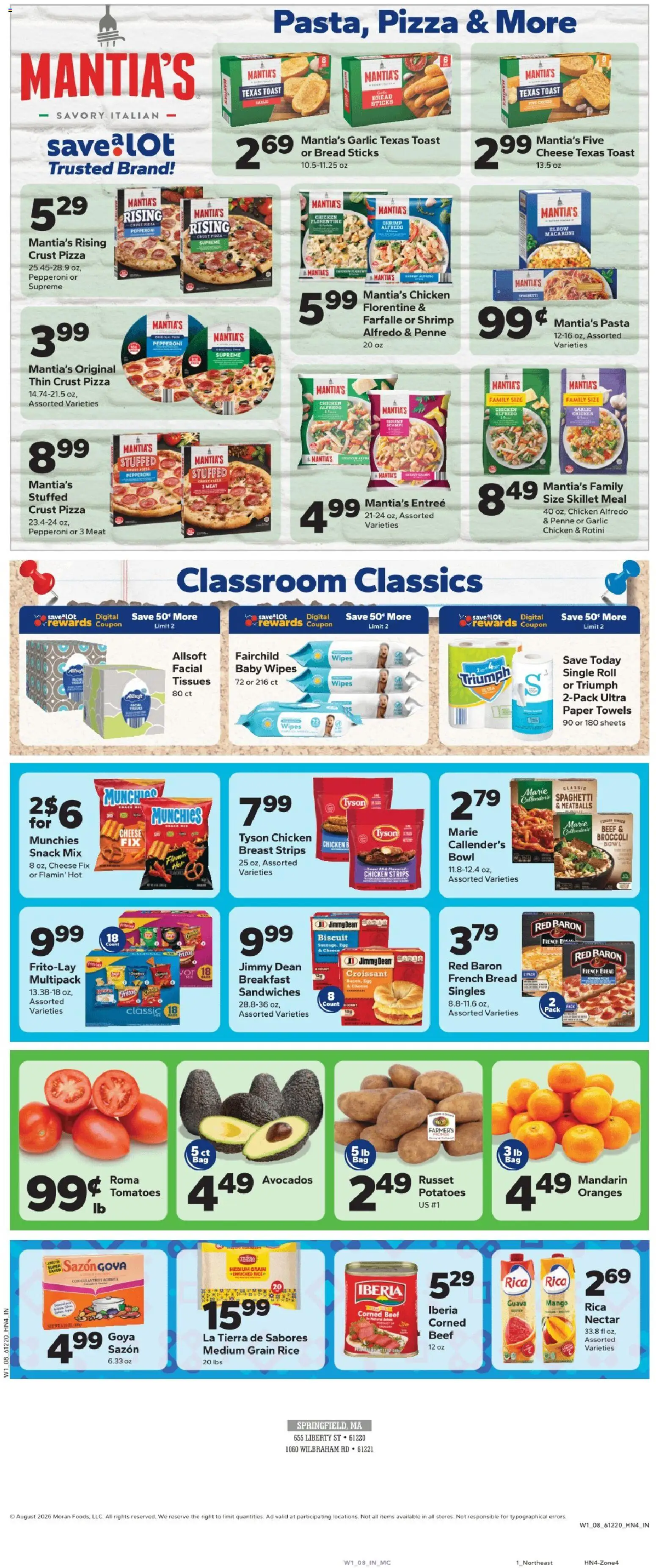 Save a Lot Weekly Ad - valid from 08/05/2026 | Page: 2 | Products: Cheese, Rice, Pasta, Mango
