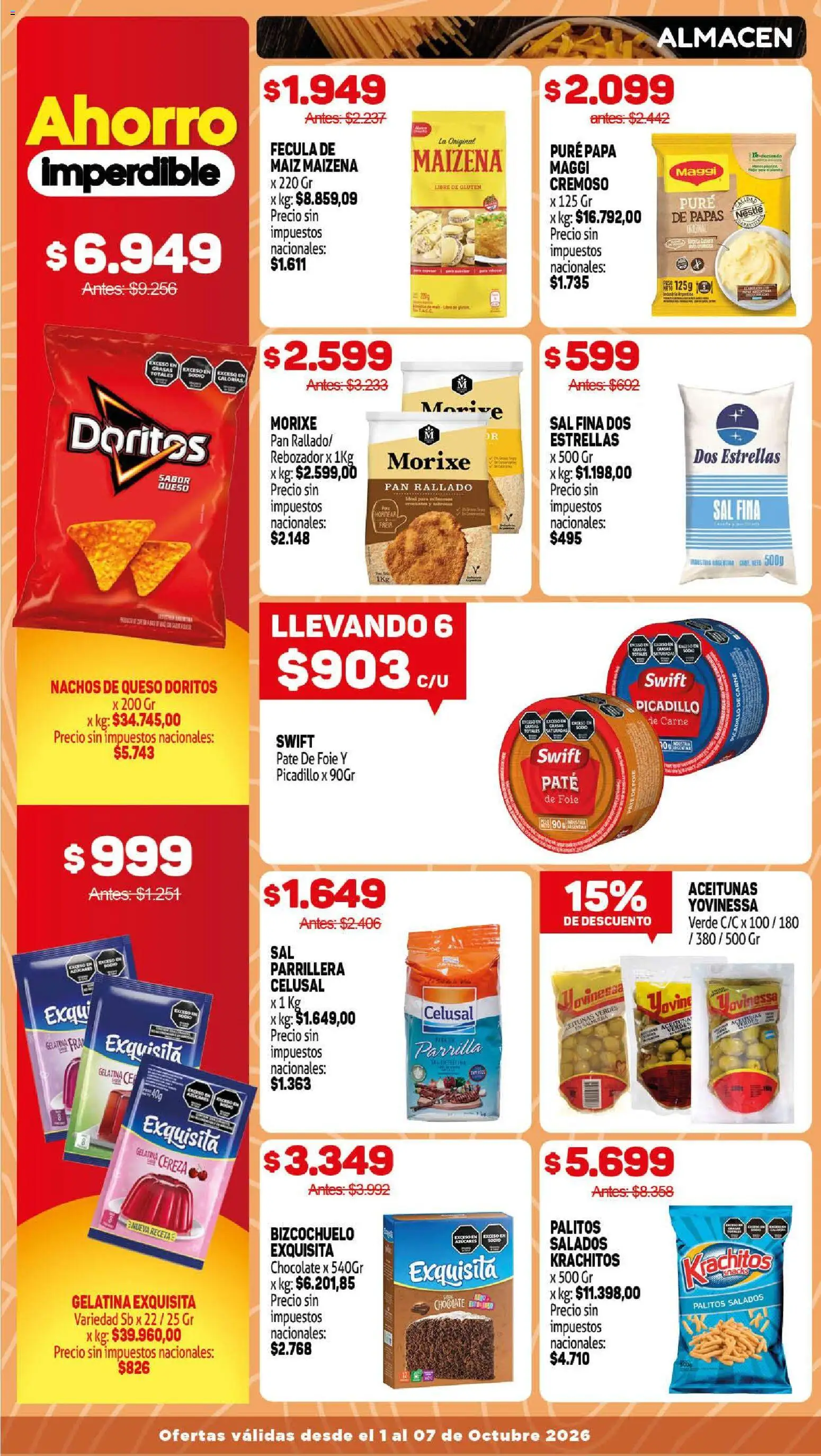 Makro Ofertas │ válido desde el 01/10/2026 | Página: 7 | Productos: Gelatina, Sal, Chocolate, Pan rallado