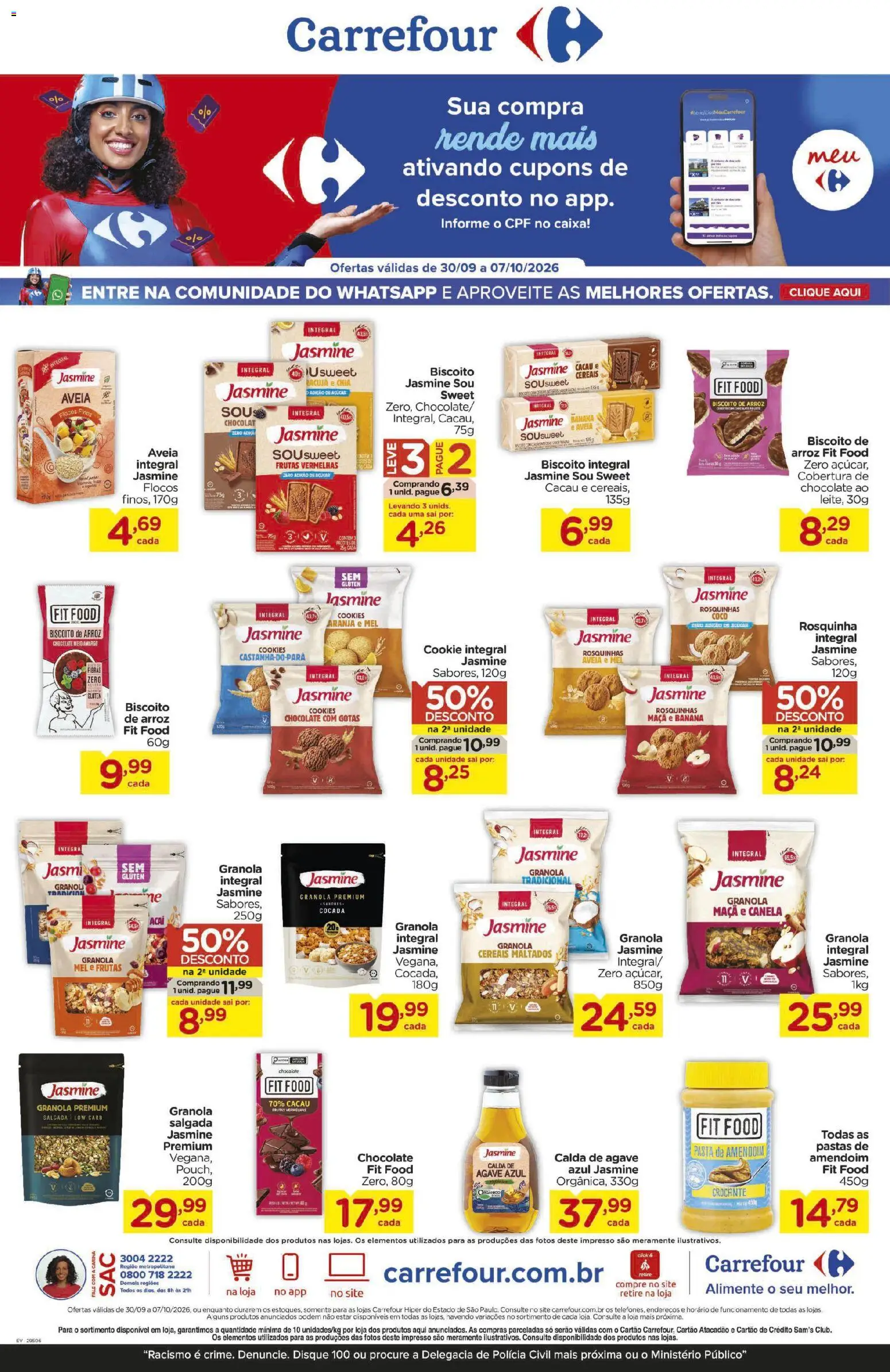 Carrefour Folheto - válido de 30/09/2026 | Página: 1 | Produtos: Agave, Cereais, Granola, Cookies