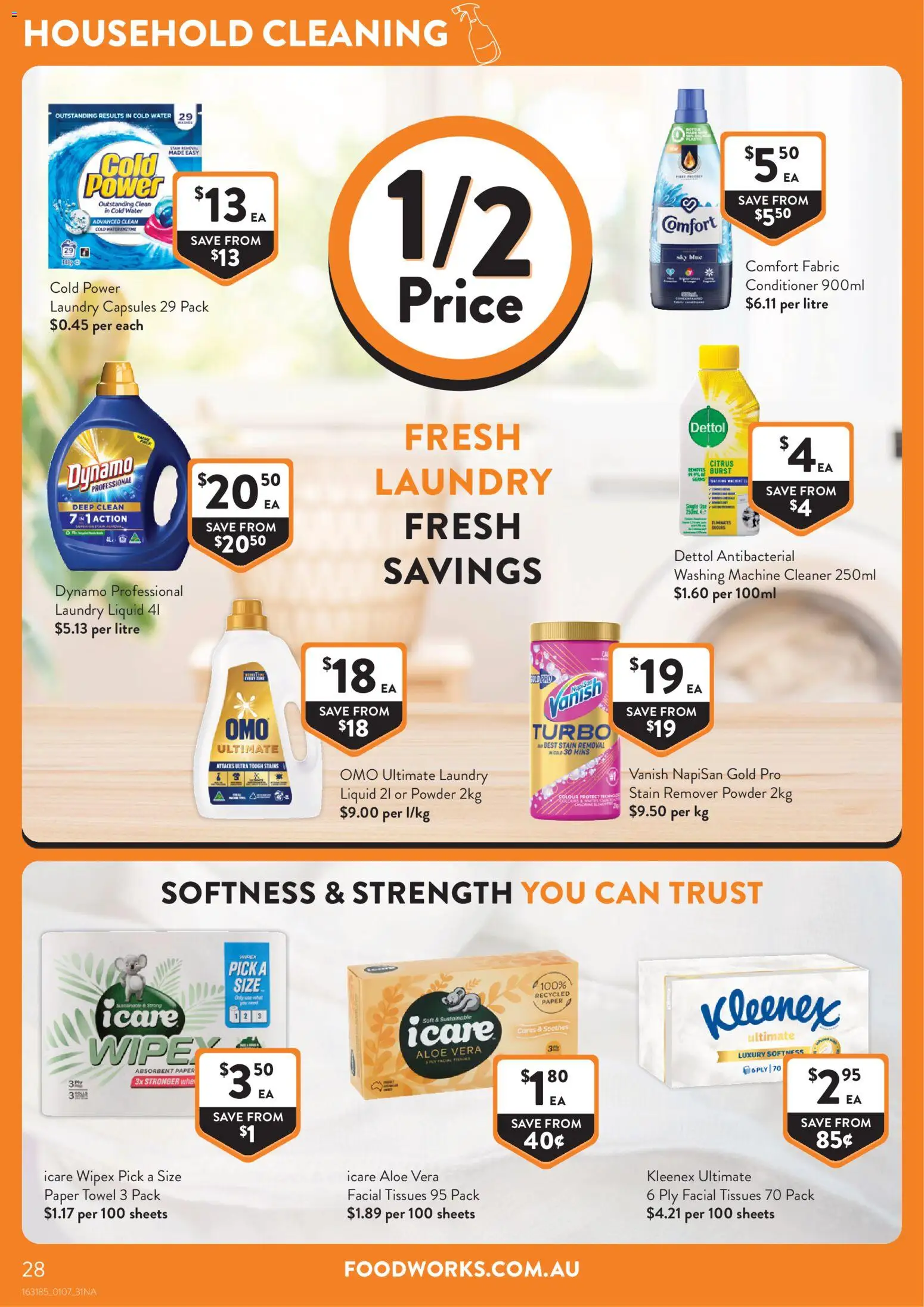 Foodworks catalogue - valid from 01/07/2026 | Page: 28 | Products: Conditioner, Sustainable, Laundry, Tissues