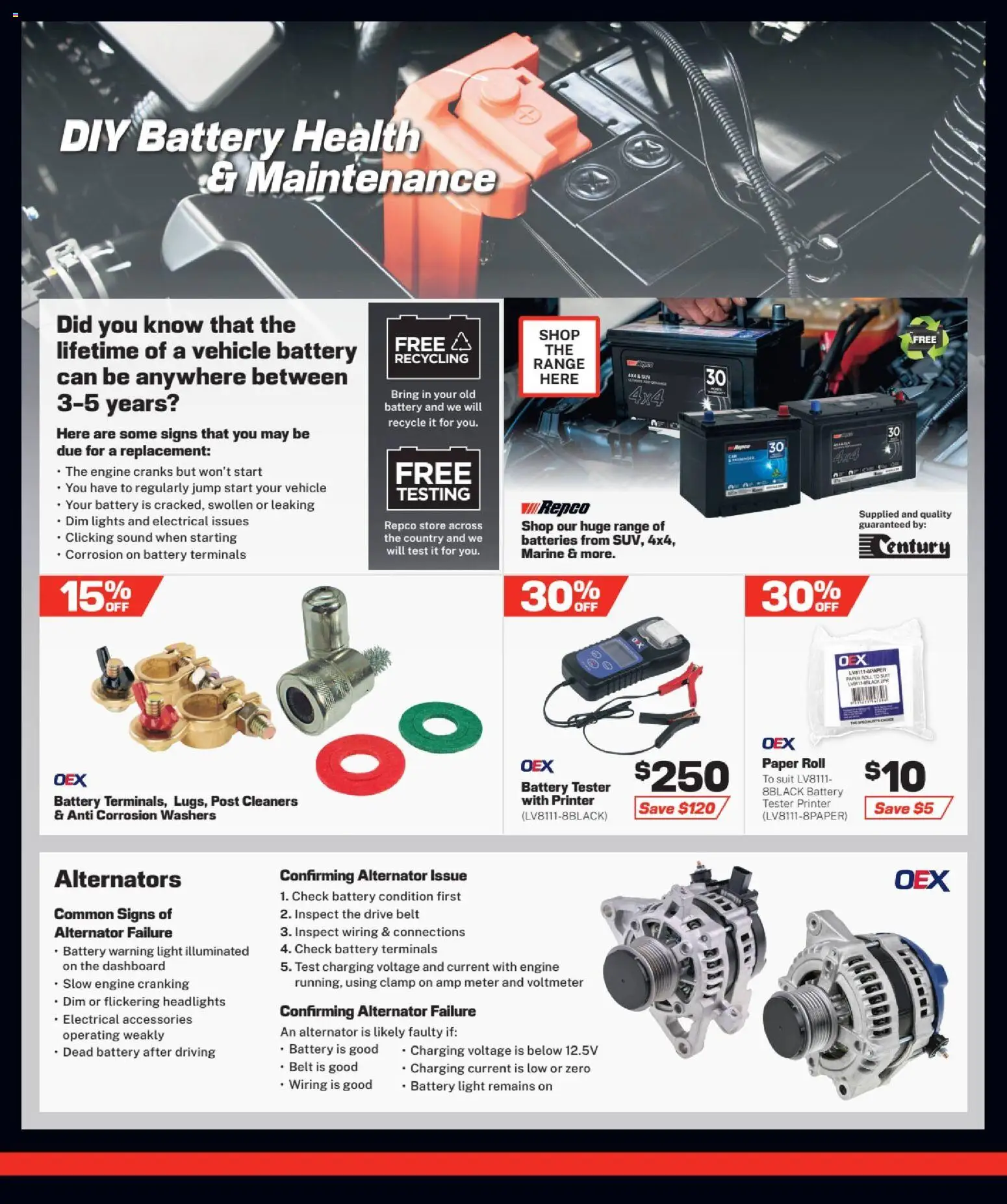 Repco catalogue - valid from 23/07/2026 | Page: 10 | Products: Light, Suit, Batteries, Printer