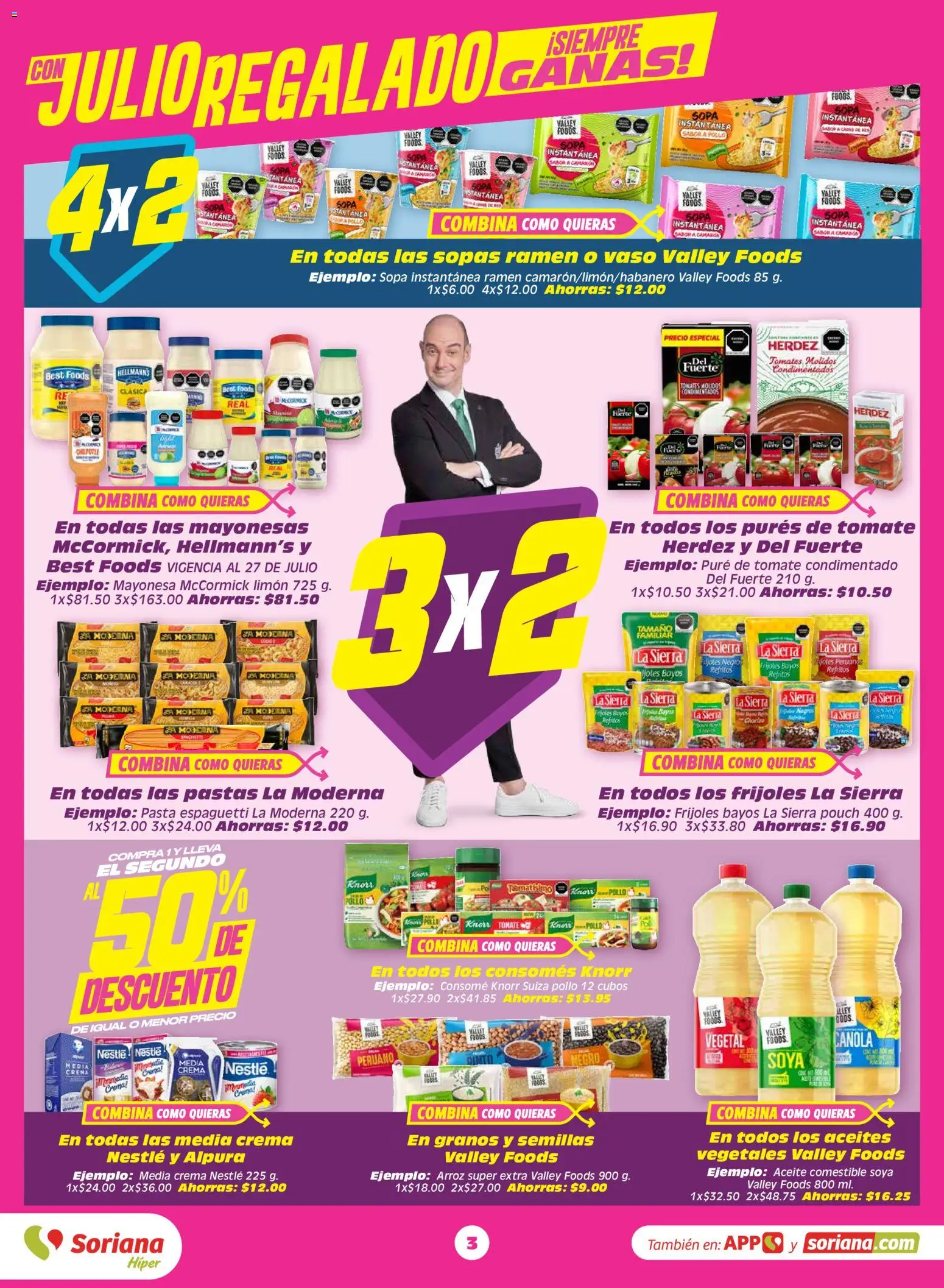 Nuevas ofertas de Soriana válidas en toda la República Mexicana desde el 24/07/2026. ¡Encuentra las mejores ofertas en Soriana folleto! | Página: 3