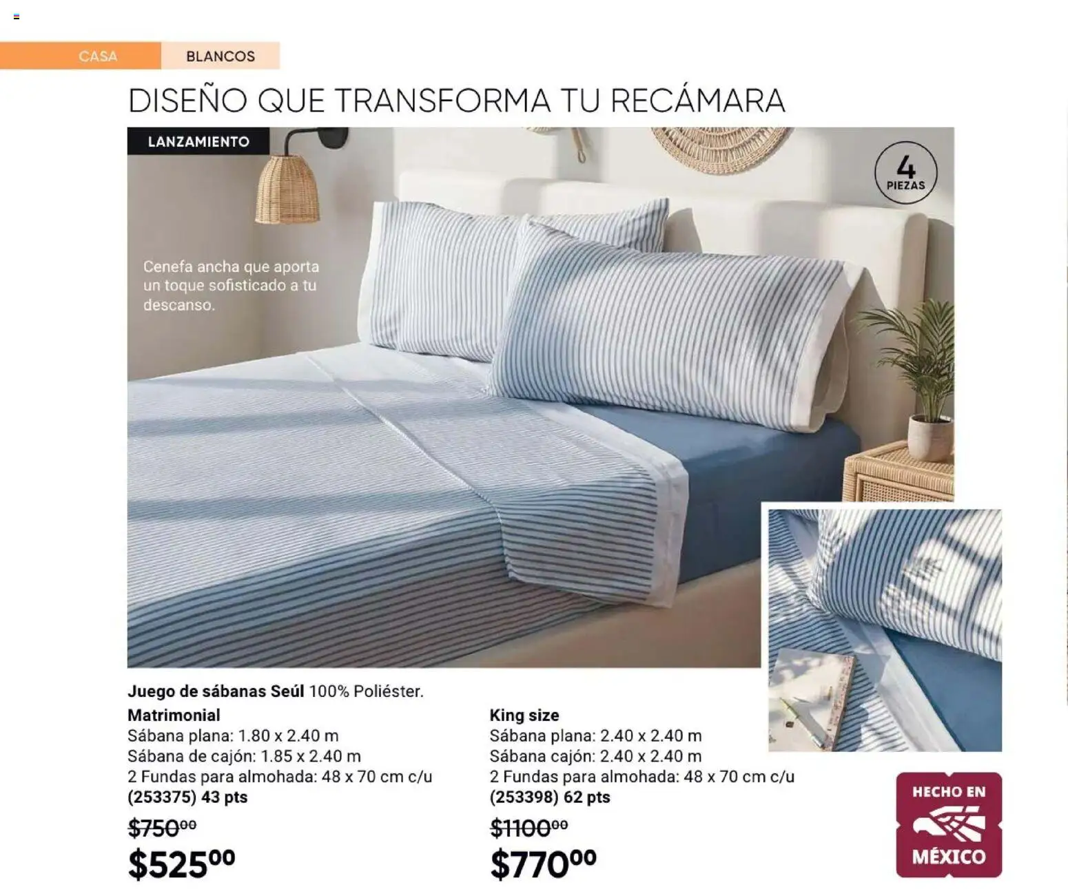 Nuevas ofertas de AVON válidas en toda la República Mexicana desde el 31/07/2026. ¡Encuentra las mejores ofertas en AVON Casa & Estilo 12 2026! | Página: 88 | Productos: Juego, Almohada, Sabanas
