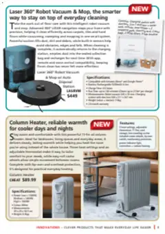 Preview of Innovations Cosy Home Essentials - valid from 02/07/2026 | Page: 3 | Products: Heater, Mop, Robot
