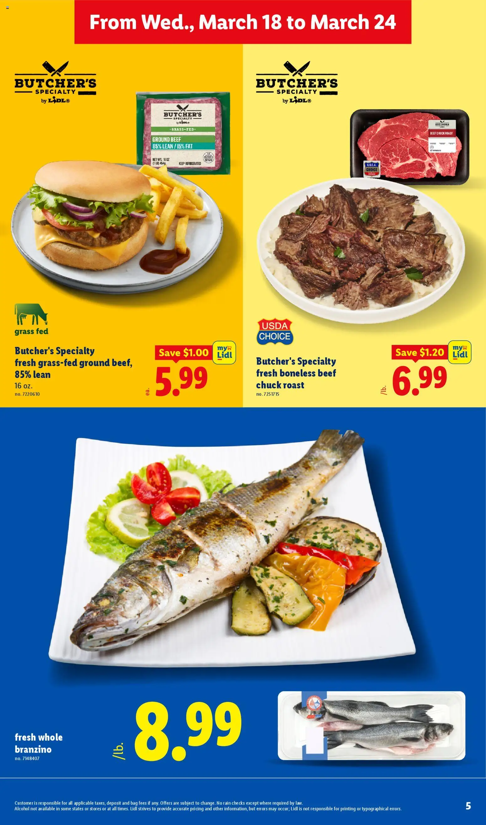 Lidl Weekly Ad - valid from 18.03.2026 | Page: 5 | Products: Beef, Bag