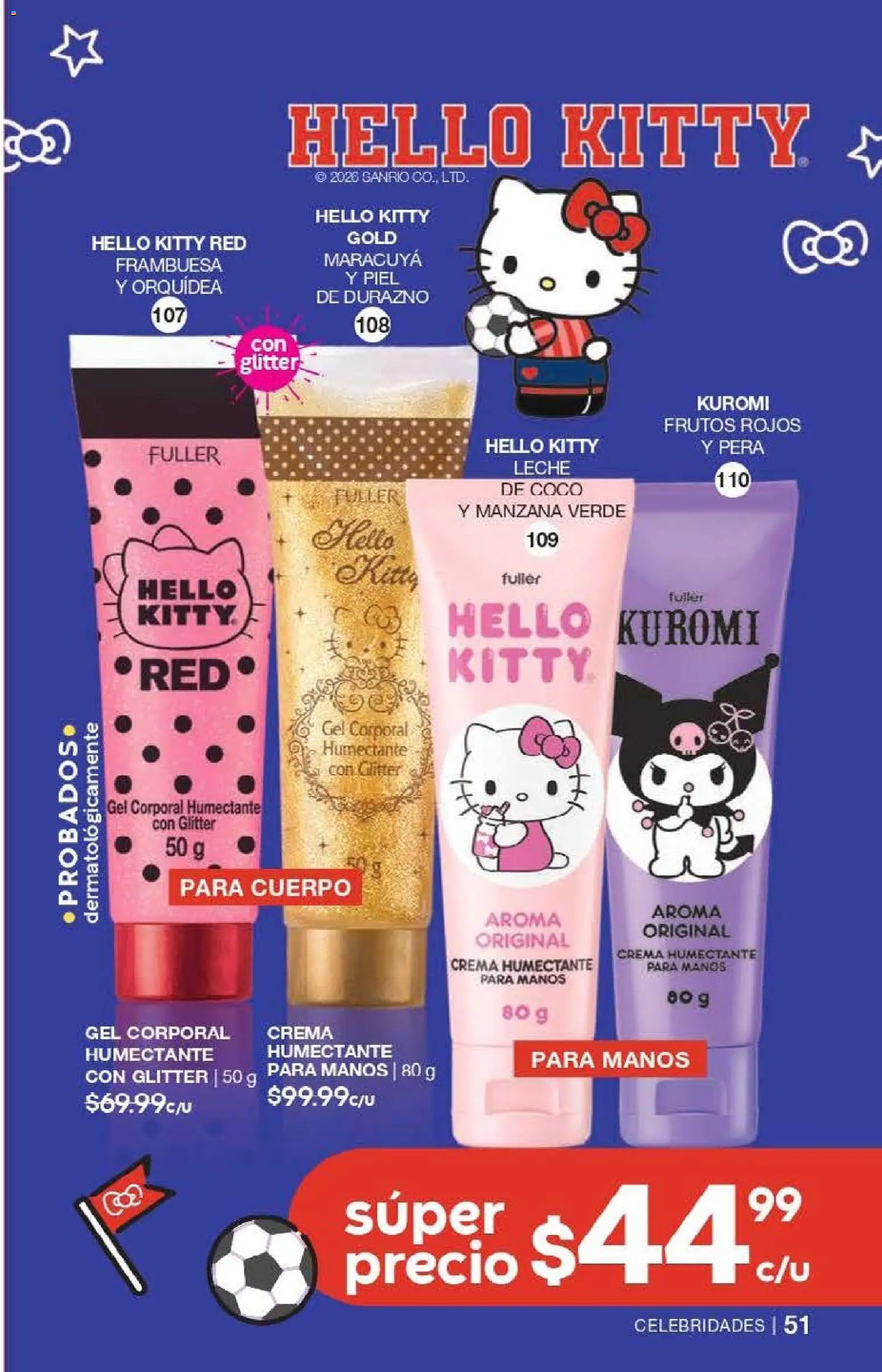Nuevas ofertas de Fuller válidas en toda la República Mexicana desde el 13.05.2026. ¡Encuentra las mejores ofertas en Fuller campaña 3 2026! | Página: 49 | Productos: Durazno, Manzana, Leche, Glitter