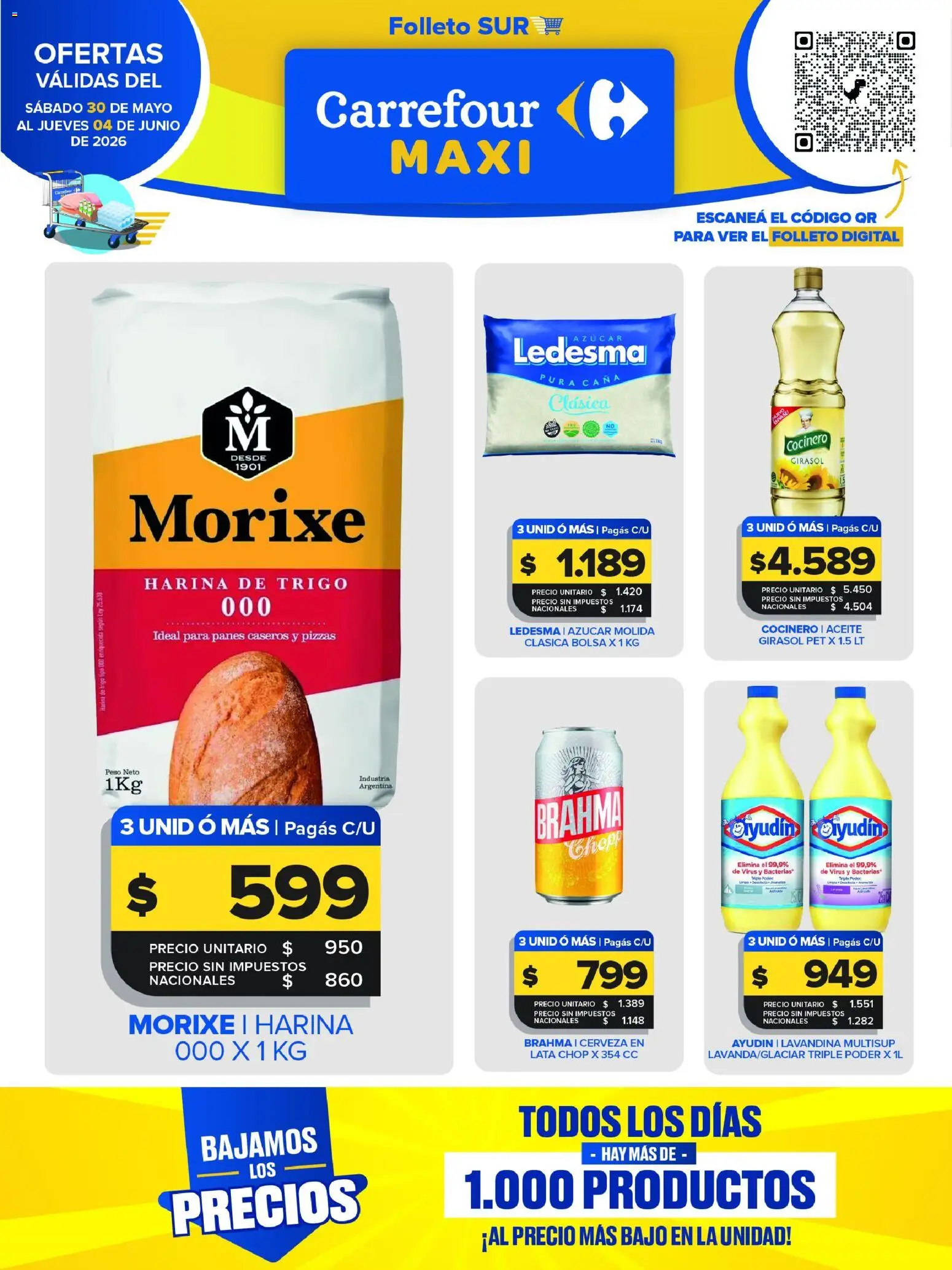 Carrefour Maxi catálogo │ válido desde el 30.05.2026 | Página: 1 | Productos: Bolsa, Peso, Harina, Aceite