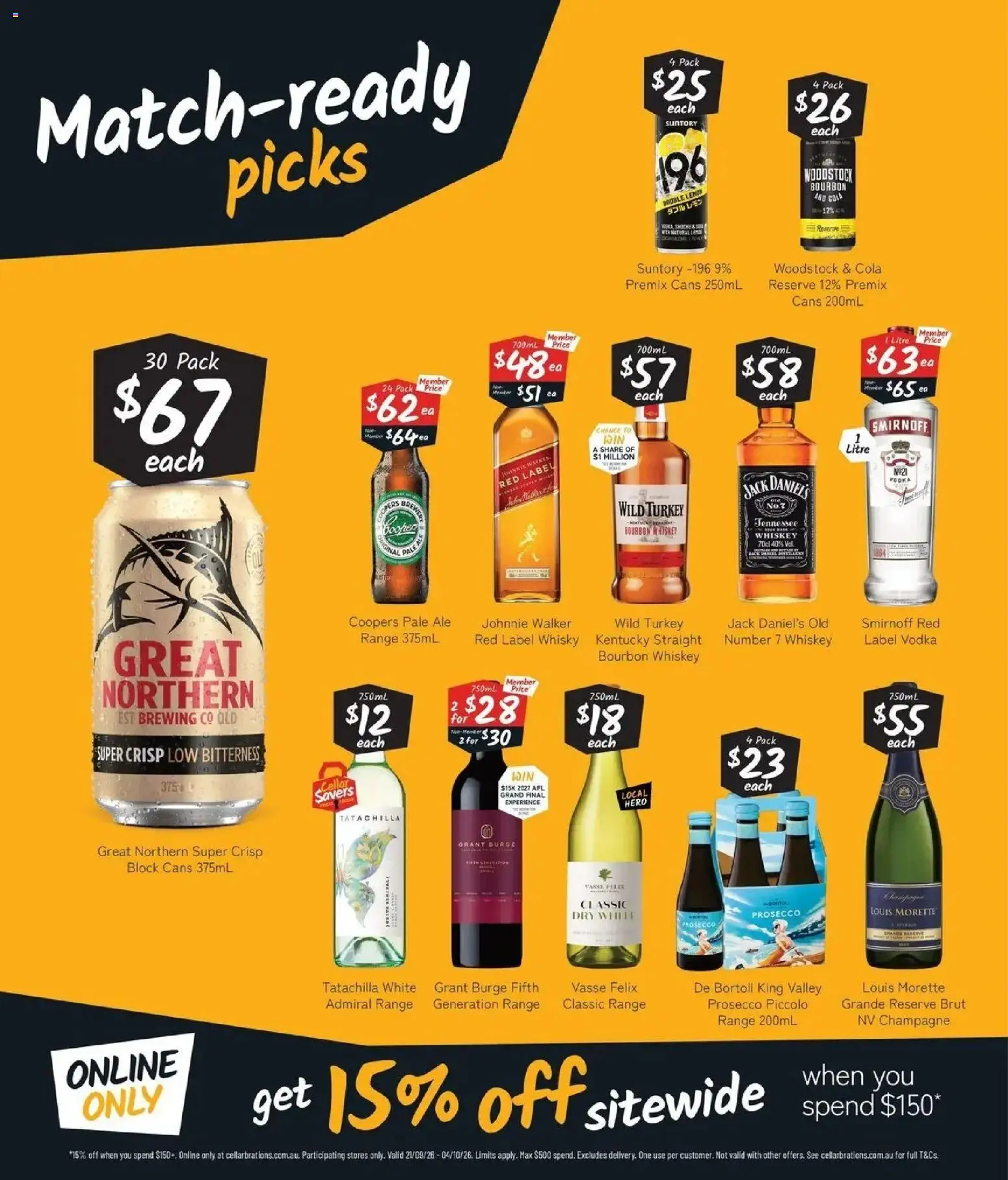 Cellarbrations catalogue - valid from 21/09/2026 | Page: 2 | Products: Bourbon, Prosecco, Vodka, Turkey