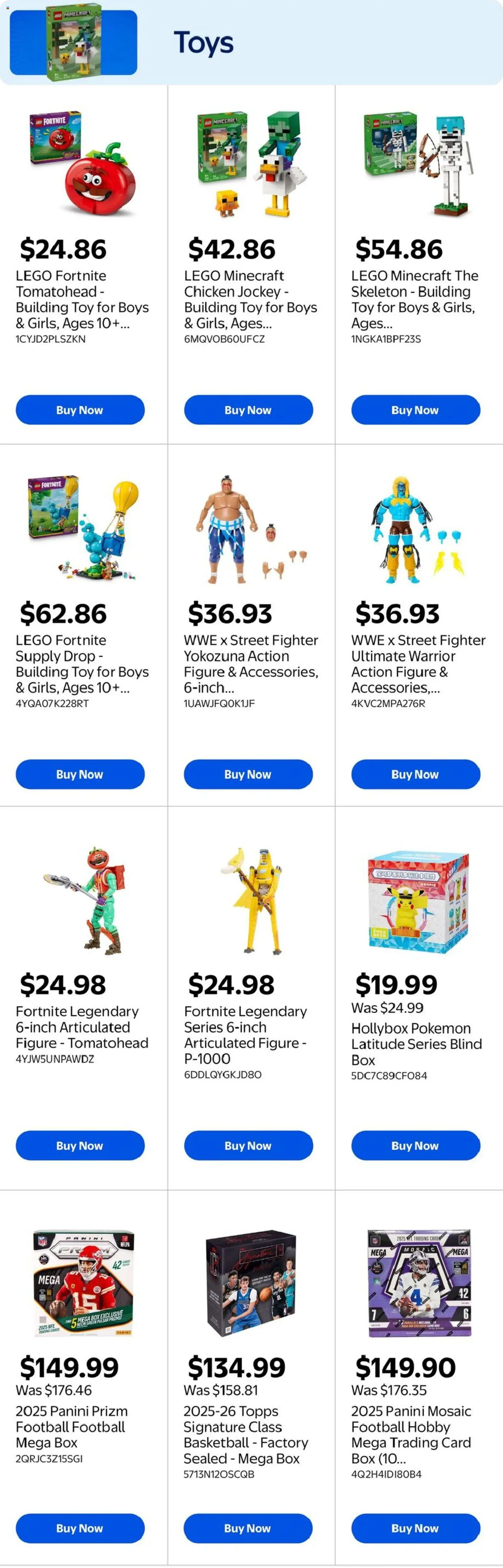 Walmart flyer valid from Oct 1, 2026 | Page: 8 | Products: LEGO, Box, Toys, Chicken