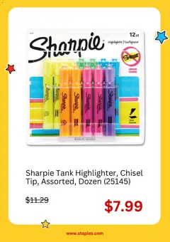 Preview of Staples weekly ads valid from 06/14/2026 | Page: 2 | Products: Highlighter, Chisel