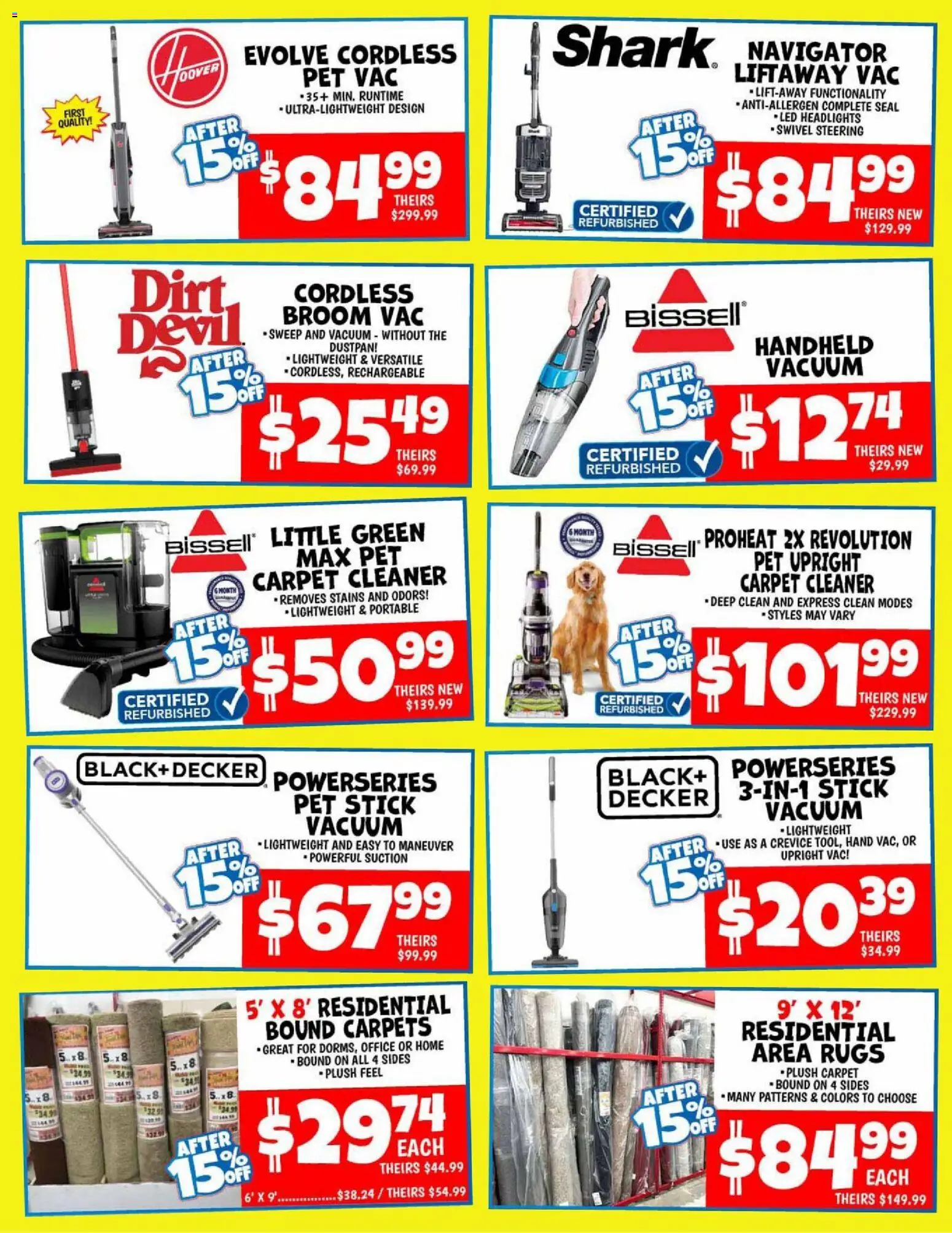 Ollie's Ad - valid from 07/01/2026 | Page: 3 | Products: Vacuum, Swivel, Carpet, Steering