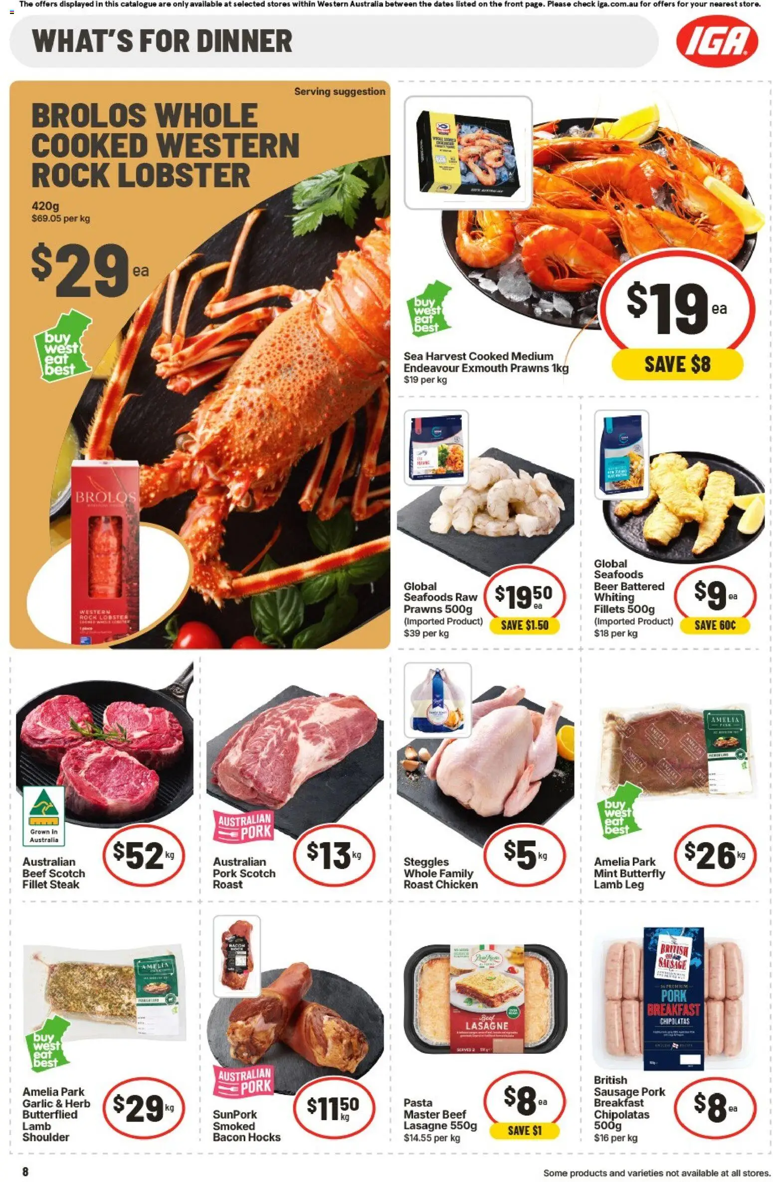 IGA catalogue - valid from 02/09/2026 | Page: 9 | Products: Lobster, Sausage, Lasagne, Fillet