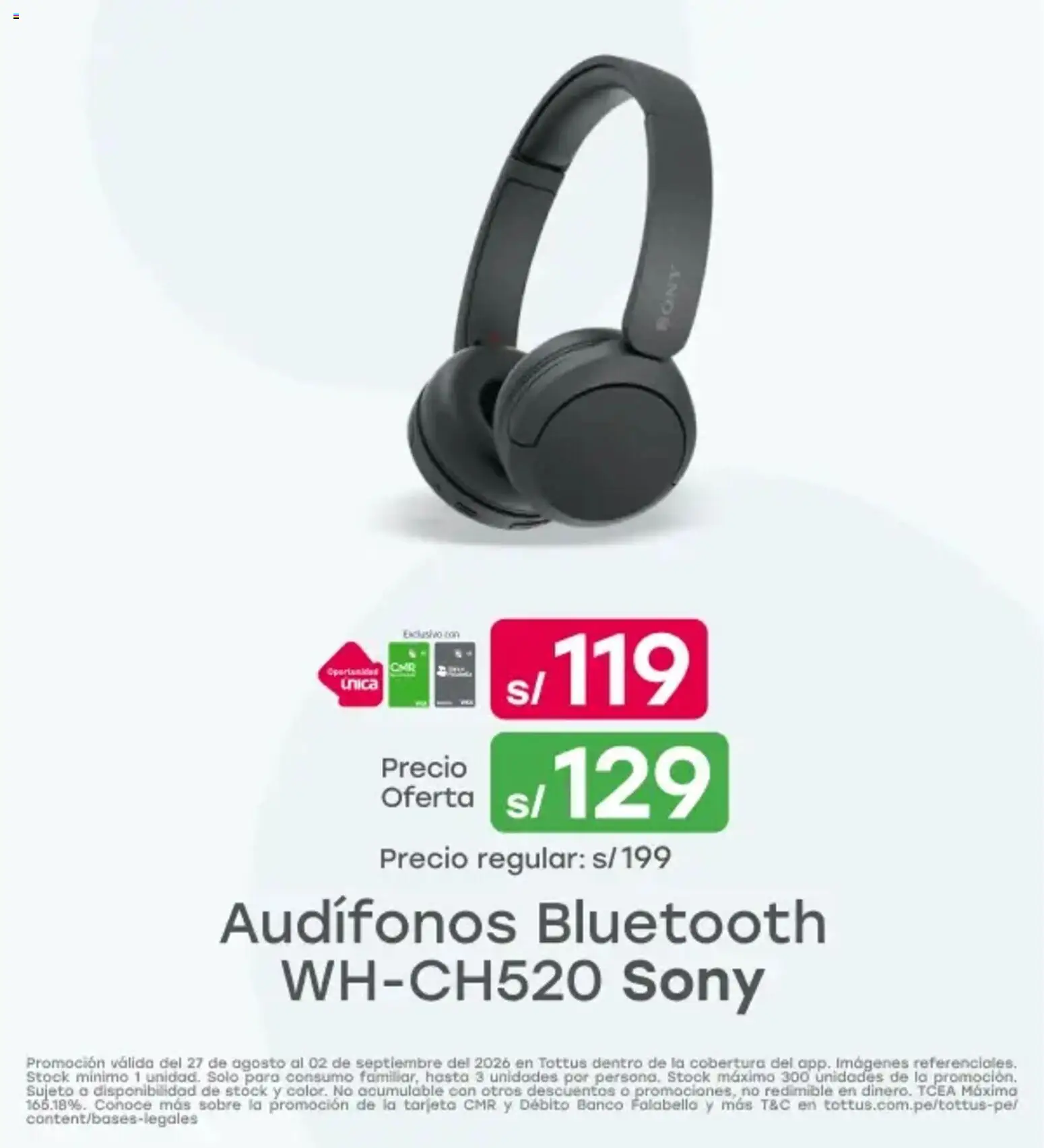 Catálogo Tottus válido desde 27/08/2026 | Página: 7 | Productos: Audífonos