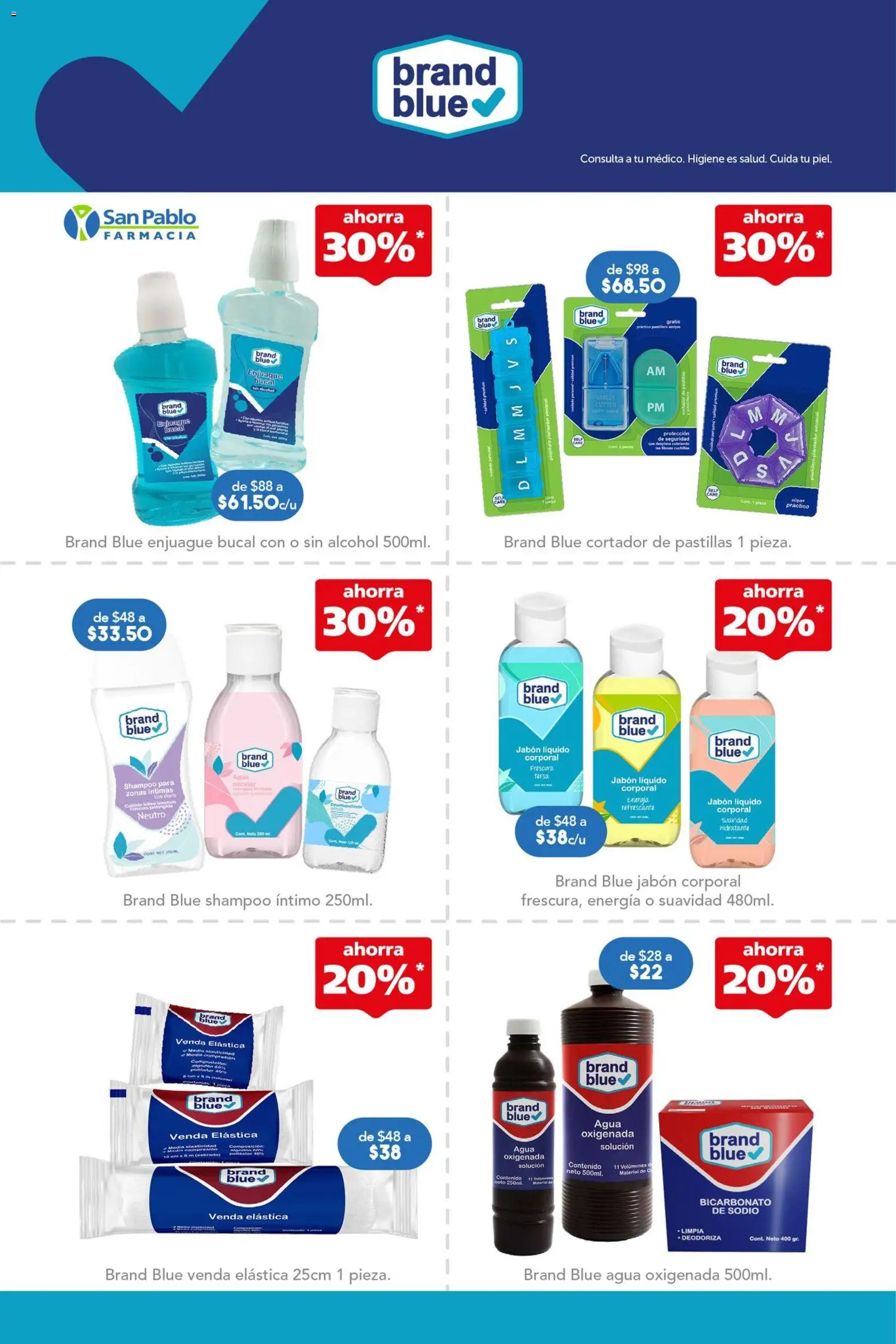 Nuevas ofertas de Farmacia San Pablo válidas en toda la República Mexicana desde el 12.04.2026. ¡Encuentra las mejores ofertas en Farmacia San Pablo catálogo! | Página: 6 | Productos: Jabón líquido, Agua oxigenada, Agua, Cortador