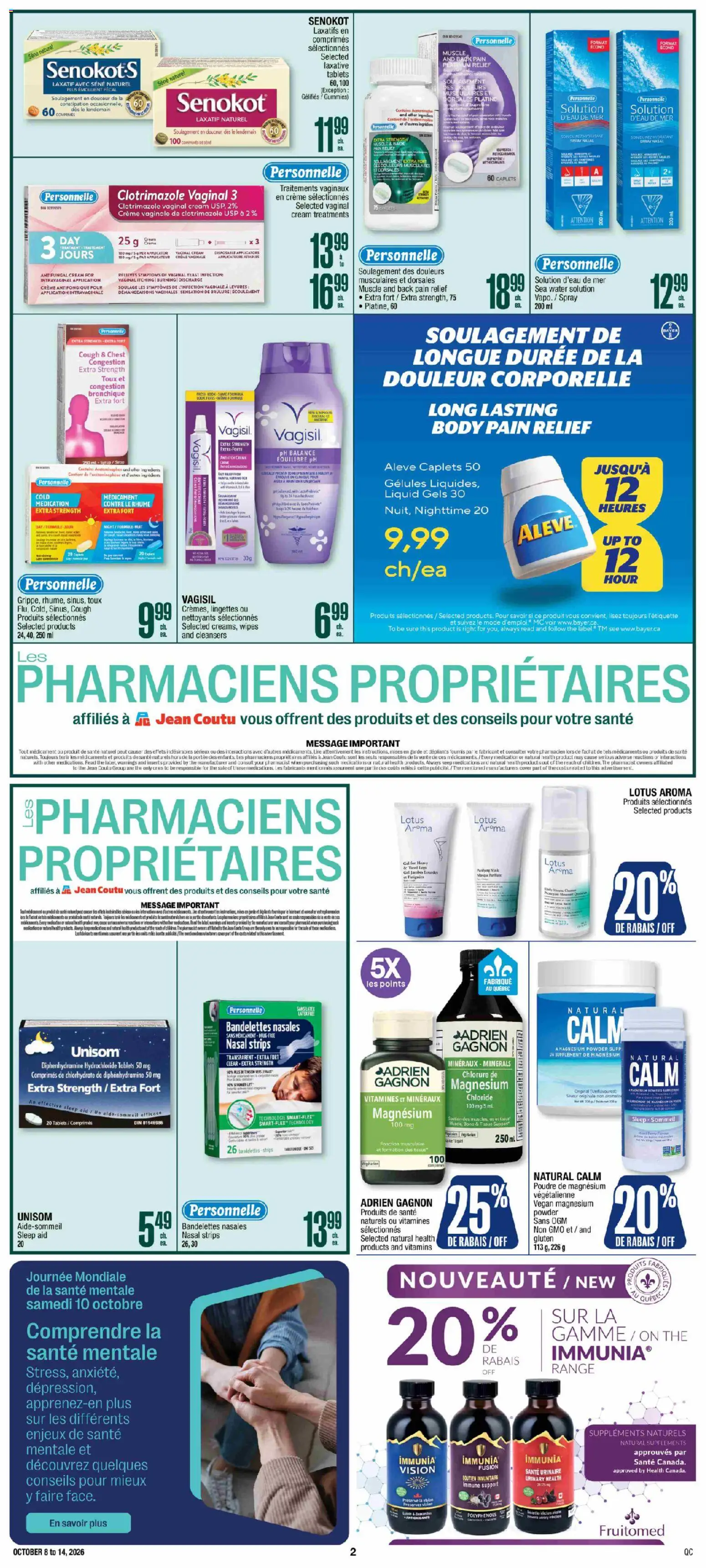 Jean Coutu flyer valid from Oct 8, 2026 | Page: 2
