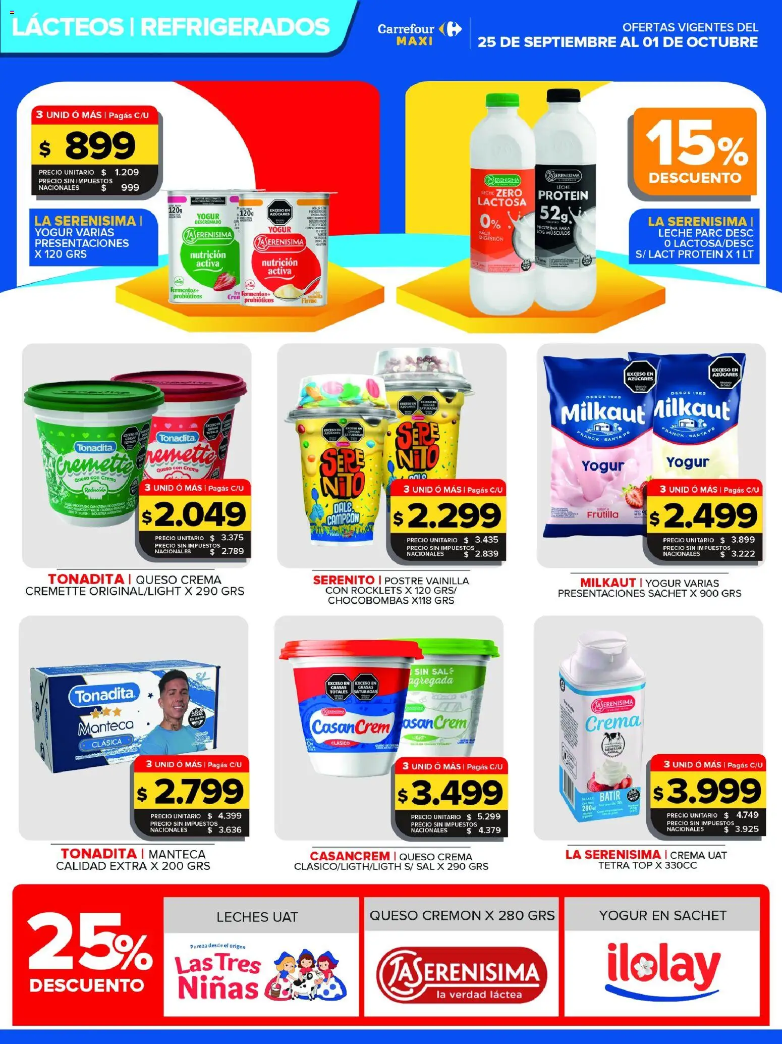 Carrefour Maxi catálogo │ válido desde el 25/09/2026 | Página: 8 | Productos: Vainilla, Frutilla, Queso, Postre