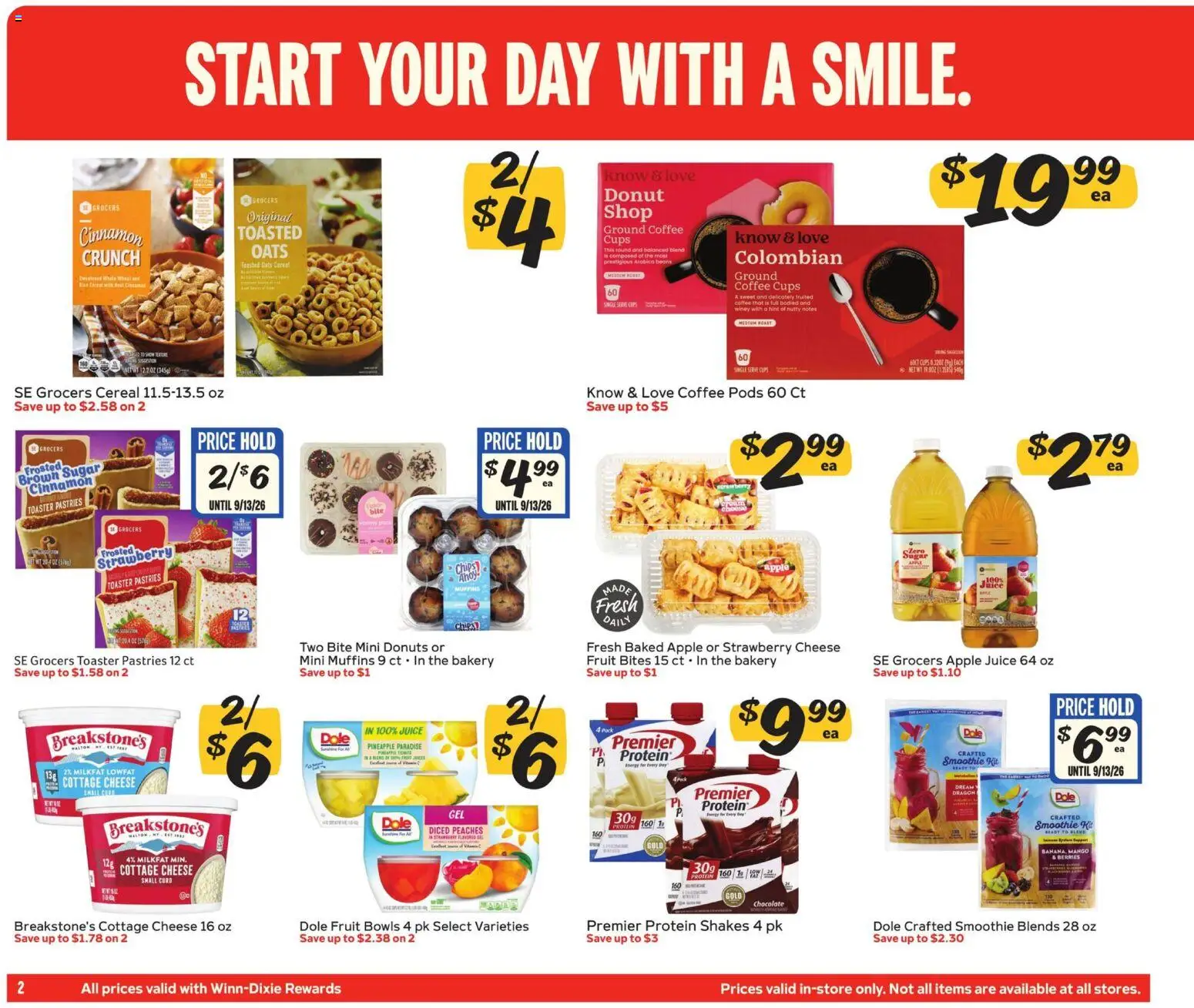 Winn Dixie In-Store Flyer - valid from 08/05/2026 | Page: 2 | Products: Coffee, Chocolate, Sugar, Mango