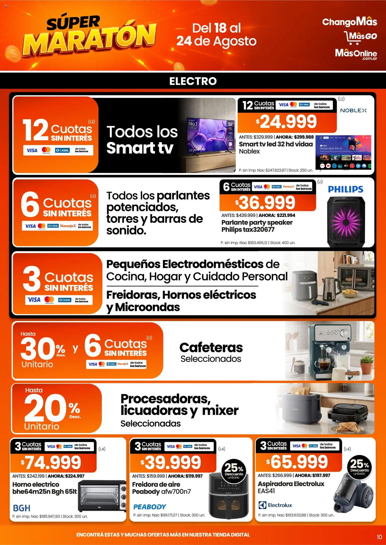 Punto Mayorista catálogo │ válido desde el 18/08/2026 | Página: 11 | Productos: Aspiradora, Freidora, Parlante, Freidora de aire