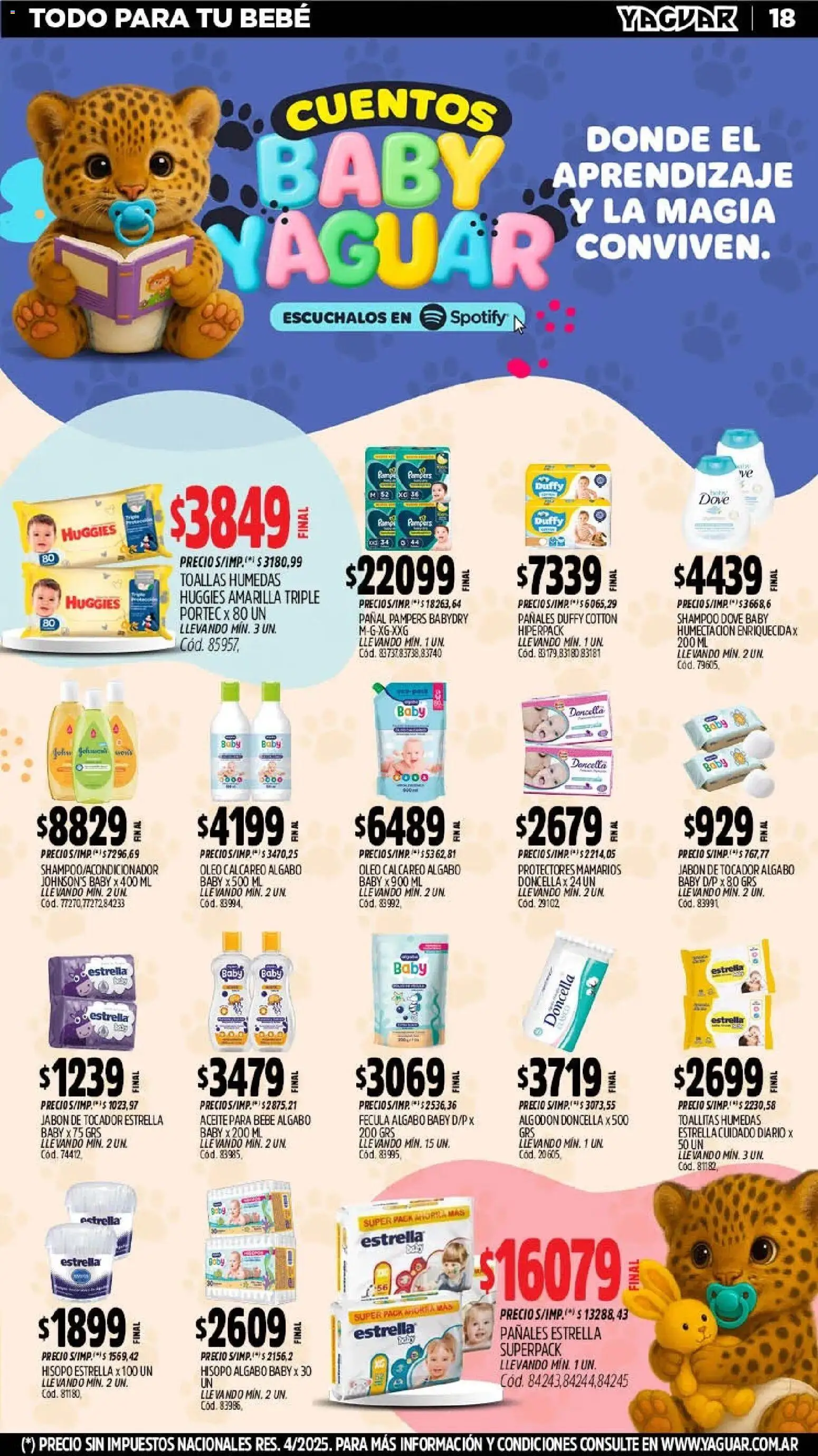 Yaguar catálogo │ válido desde el 20.04.2026 | Página: 18 | Productos: Algodón, Toallas, Aceite, Shampoo