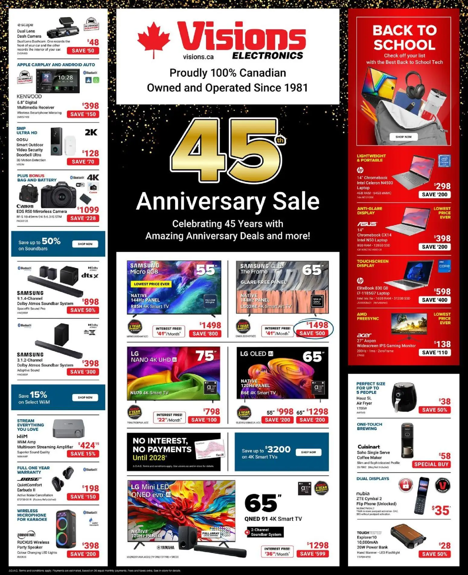 Visions flyer valid from Aug 21, 2026 | Page: 1 | Products: Tv, Bag, Speaker, Fryer