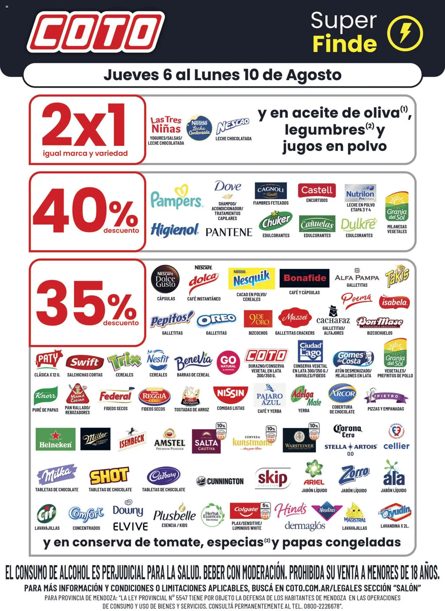Coto ofertas │ válido desde el 06/08/2026 | Página: 1 | Productos: Cocina, Jabón líquido, Alcohol, Puré