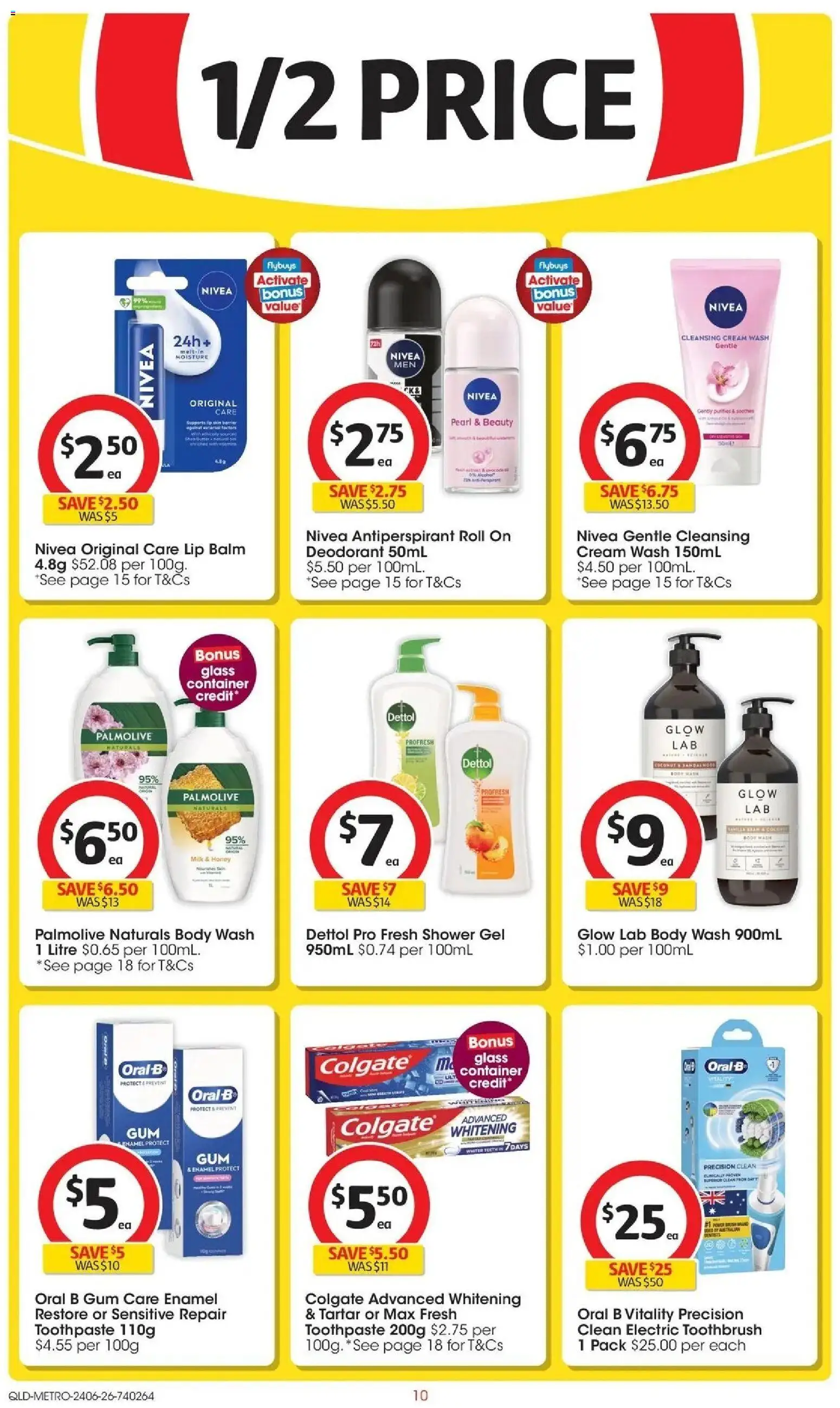 Coles catalogue - valid from 24/06/2026 | Page: 10 | Products: Shower, Honey, Shower gel, Toothbrush