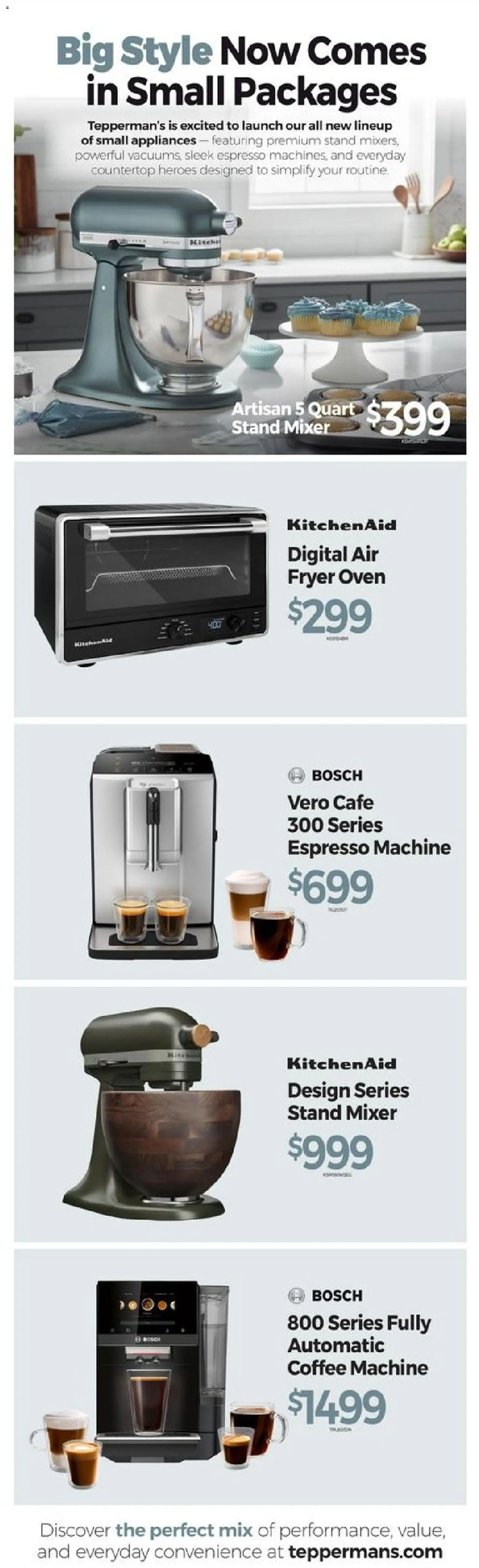Tepperman's flyer valid from 10.04.2026 | Page: 3 | Products: Oven, Mixer, Fryer, Coffee