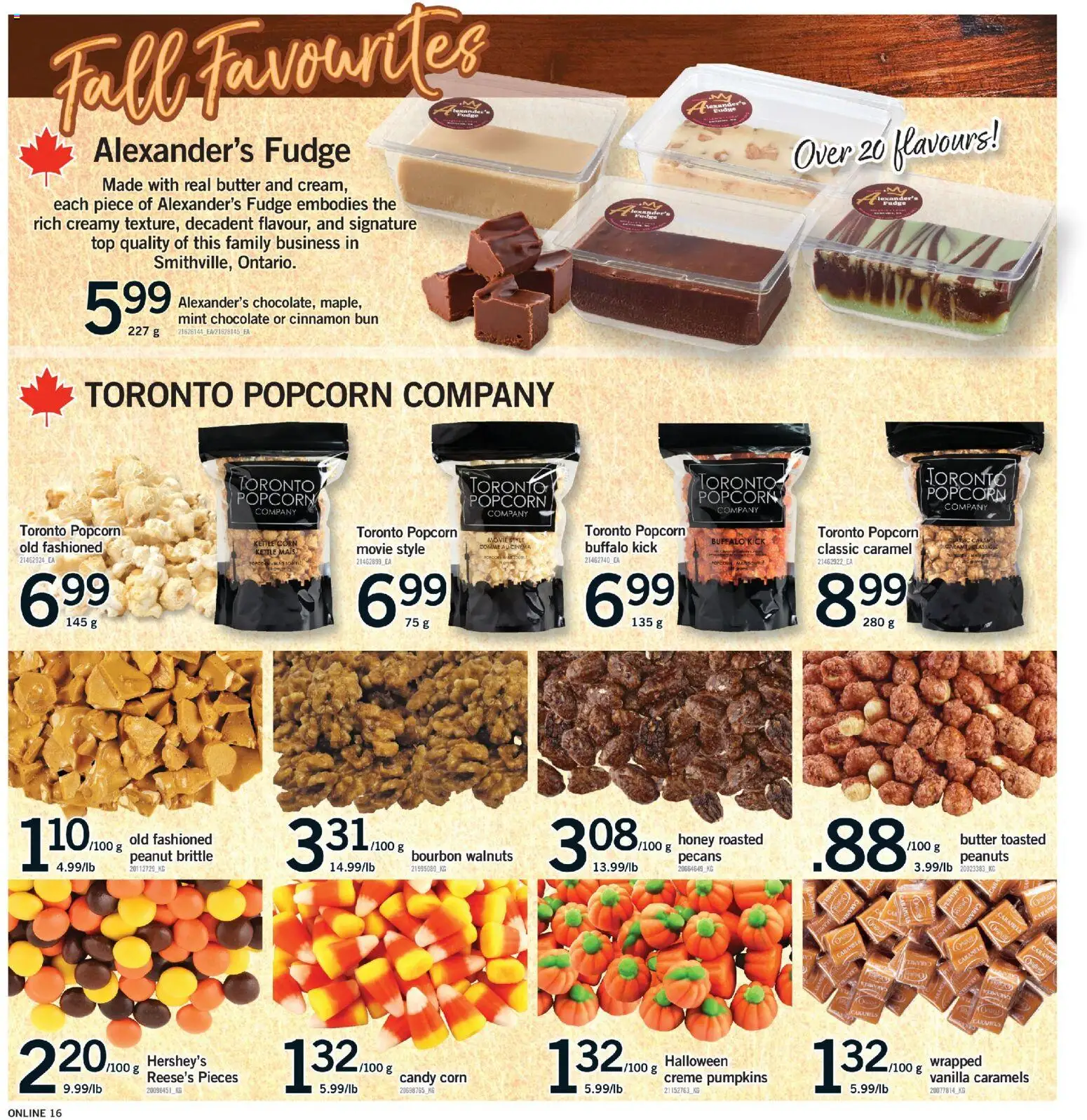 Fortinos flyer valid from Sep 17, 2026 | Page: 15 | Products: Walnuts, Peanuts, Honey, Chocolate
