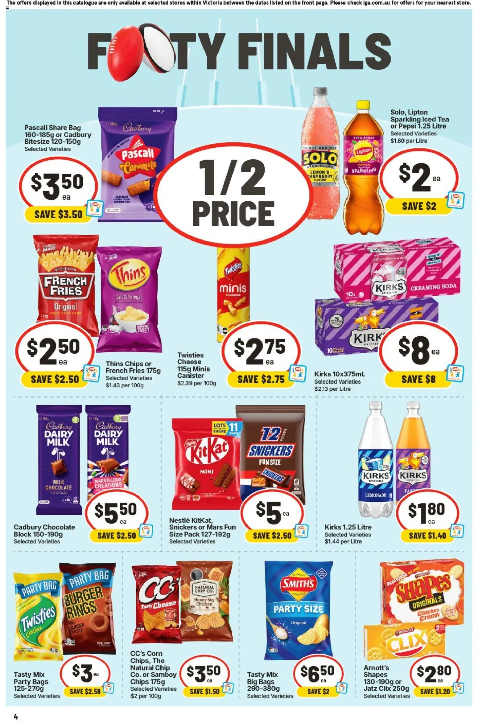 IGA catalogue - valid from 16/09/2026 | Page: 5 | Products: Milk, Lemon, Raspberry, Iced tea