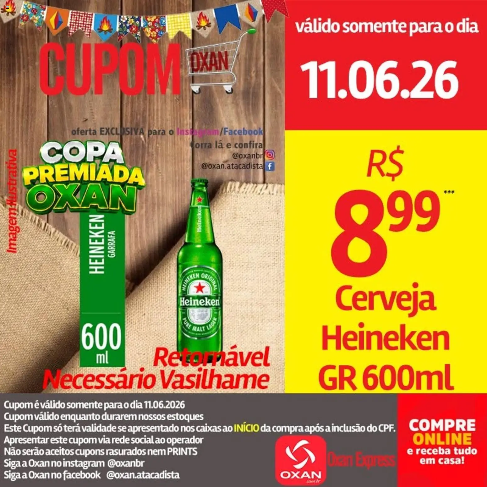 Oxan Atacadista Folheto - válido de 11.06.2026 | Página: 10 | Produtos: Cerveja, Copa, Cerveja Heineken, Heineken