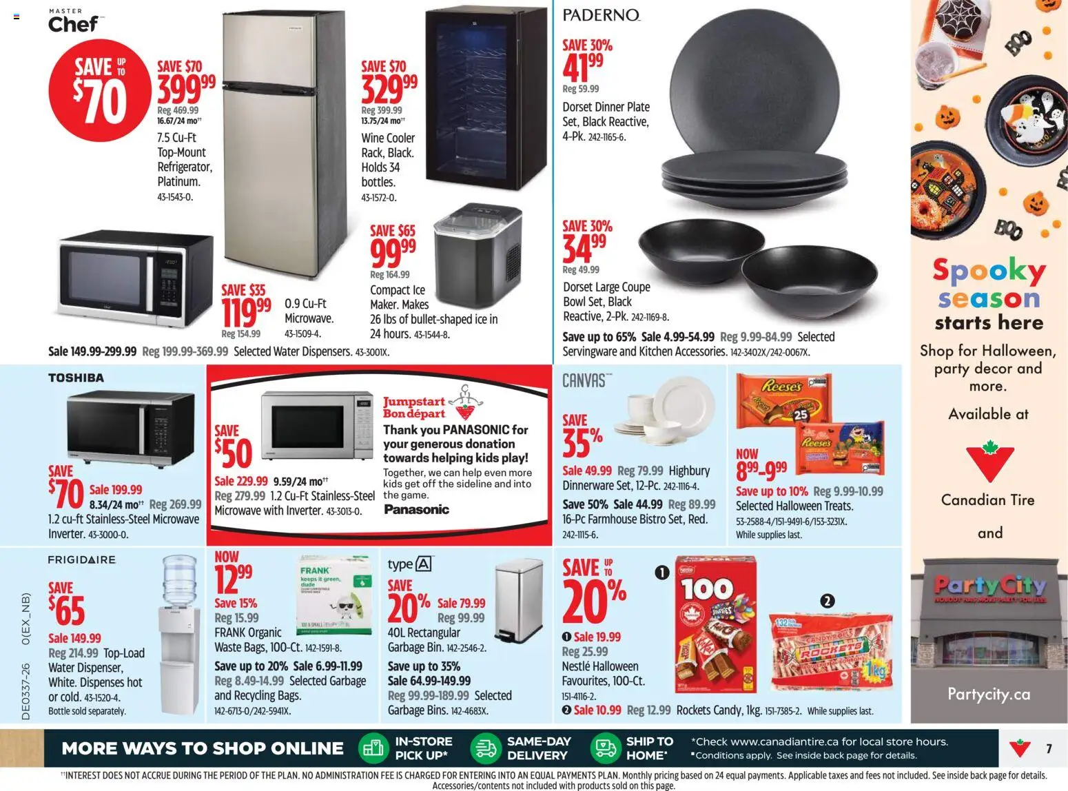 Canadian Tire flyer valid from Sep 10, 2026 | Page: 7 | Products: Water, Ice, Wine