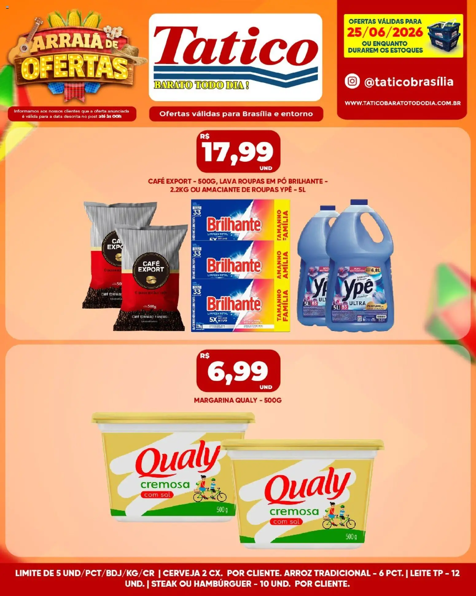 Tatico Folheto - válido de 26/06/2026 | Página: 31 | Produtos: Amaciante de roupas, Leite, Arroz, Sal
