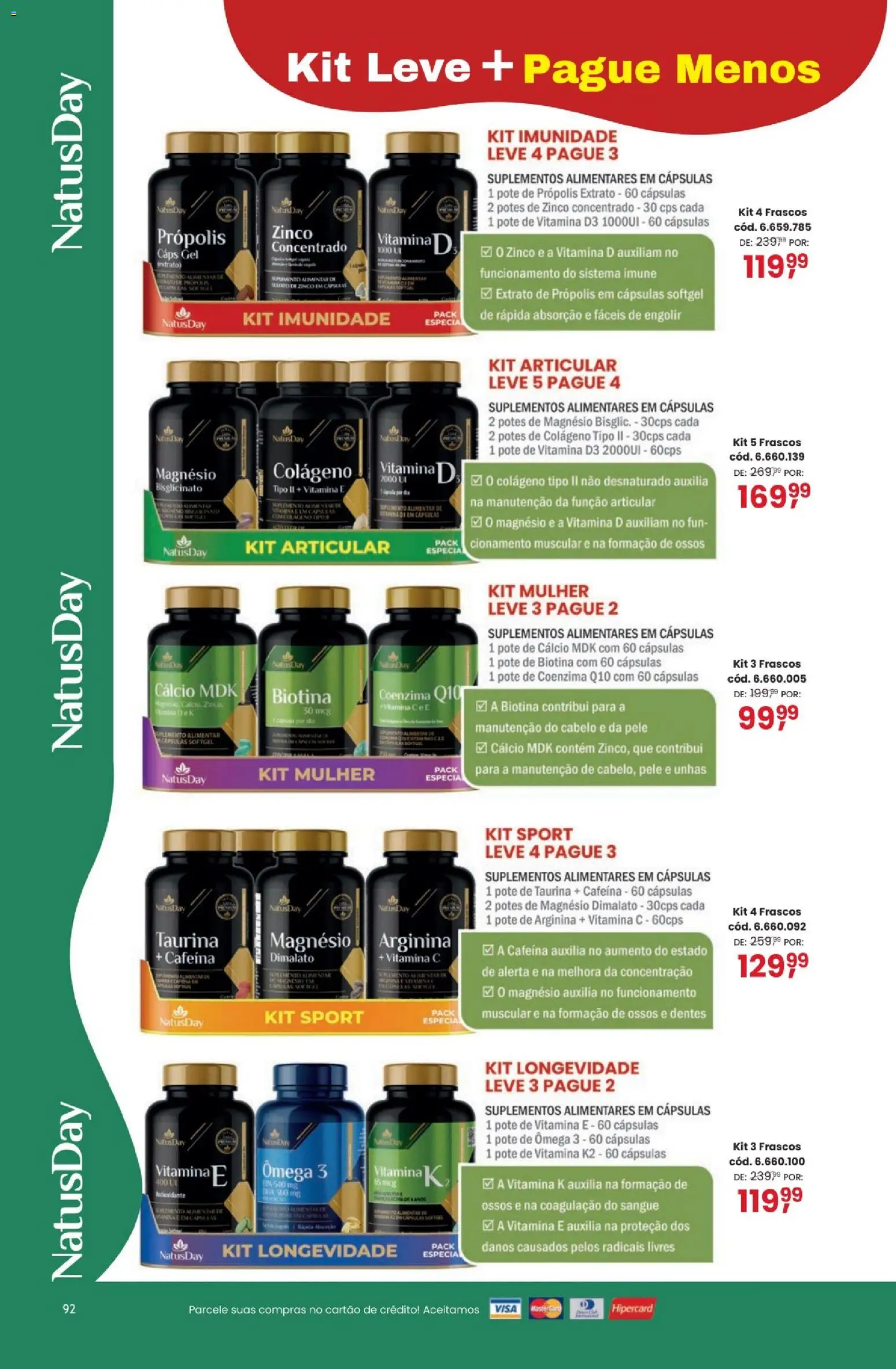 Quatro Estações Folheto - válido de 03.03.2026 | Página: 92 | Produtos: Colágeno, Cálcio, Suplementos, Vitamina c
