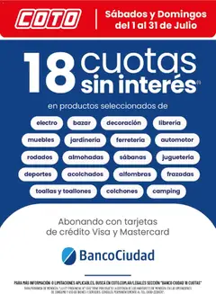 Vista previa Coto - Banco Ciudad Julio válido desde el 01/07/2026