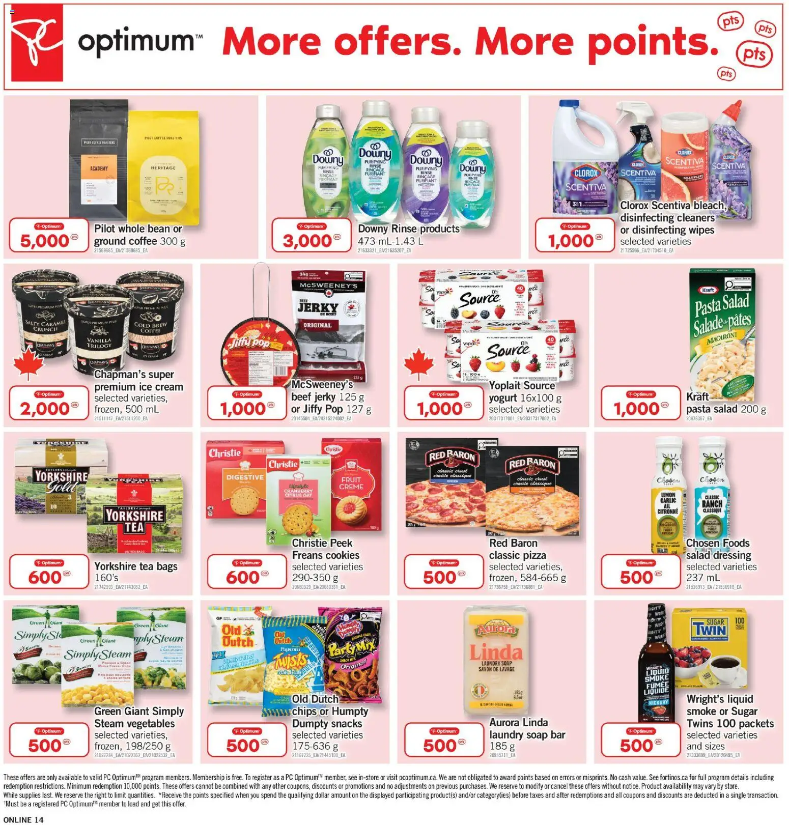Fortinos flyer valid from 28.05.2026 | Page: 14 | Products: Chips, Cookies, Salad, Pizza