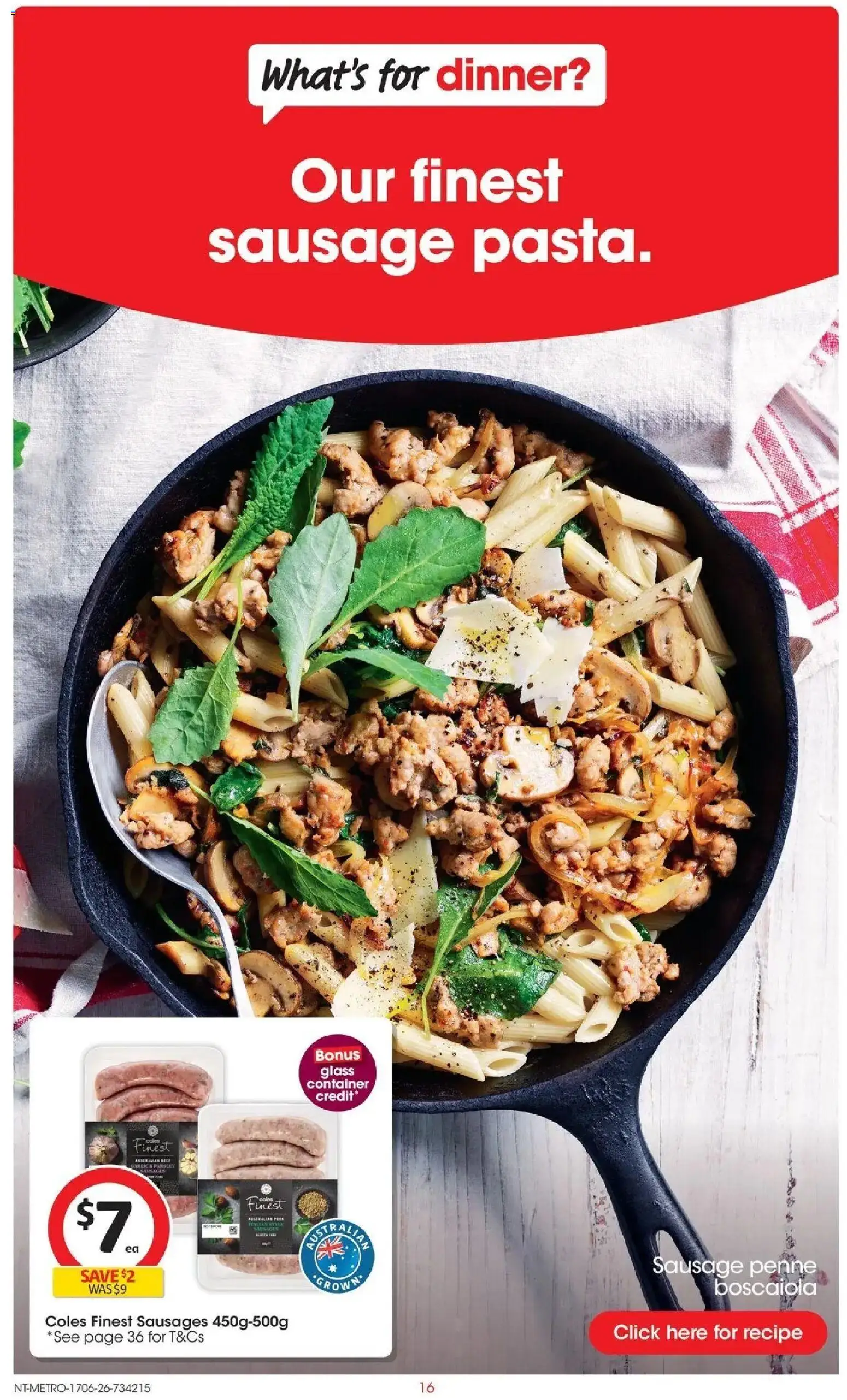 Coles catalogue - valid from 16.06.2026 | Page: 16 | Products: Sausage, Garlic, Parsley