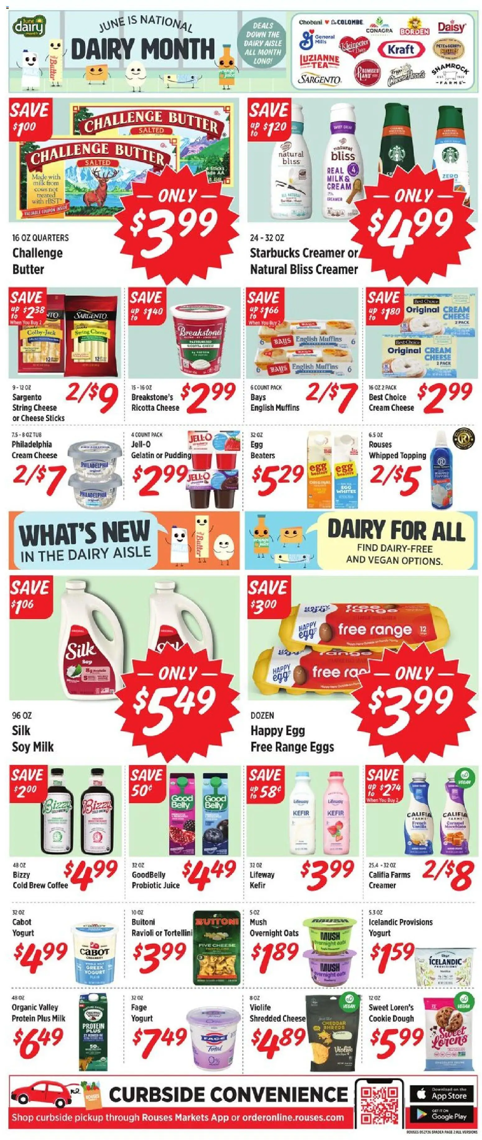Rouses Weekly Ad - AL - valid from 27.05.2026 | Page: 7 | Products: Butter, Cheese, Yogurt, Cream