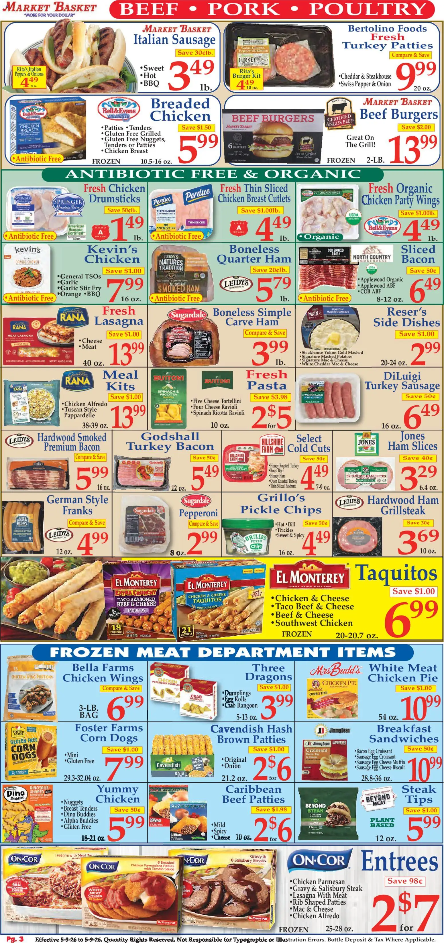 Market Basket Ad - valid from 03.05.2026 | Page: 3 | Products: Basket, Sauce, Muffin, Grill