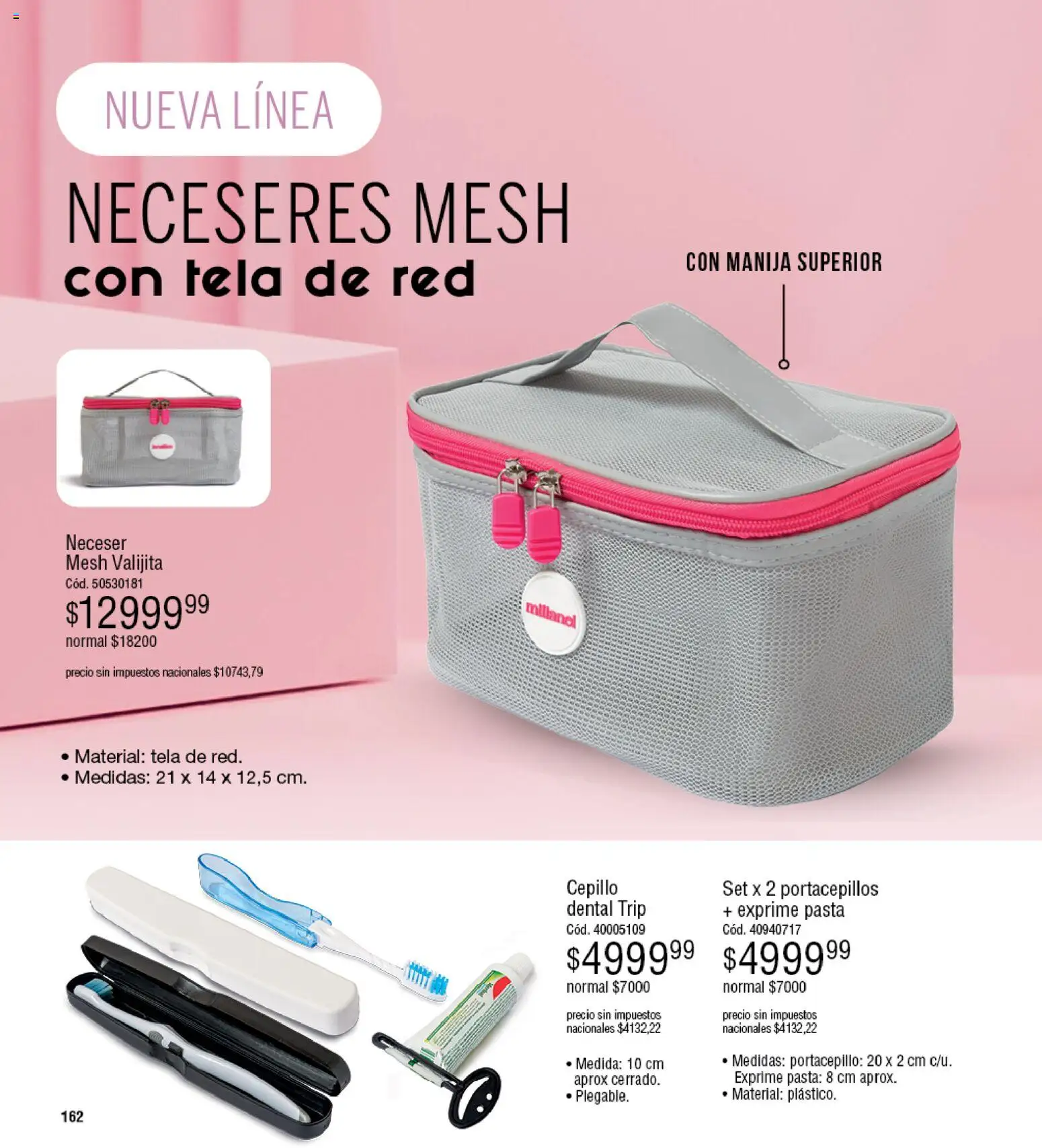 Millanel - Catálogo │ válido desde el 30/03/2026 | Página: 162 | Productos: Cepillo, Neceser, Pasta